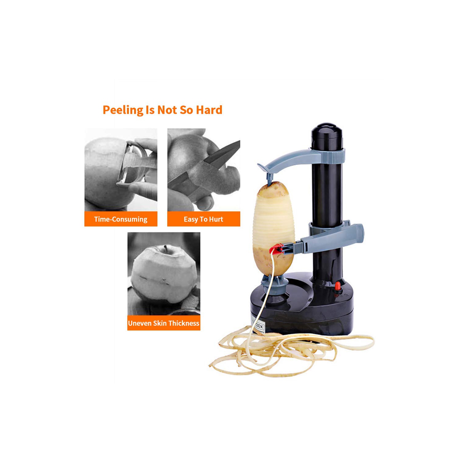 Éplucheur de pommes de terre électrique Éplucheur automatique de pommes de terre Éplucheur électrique Fruits Éplucheur de légumes