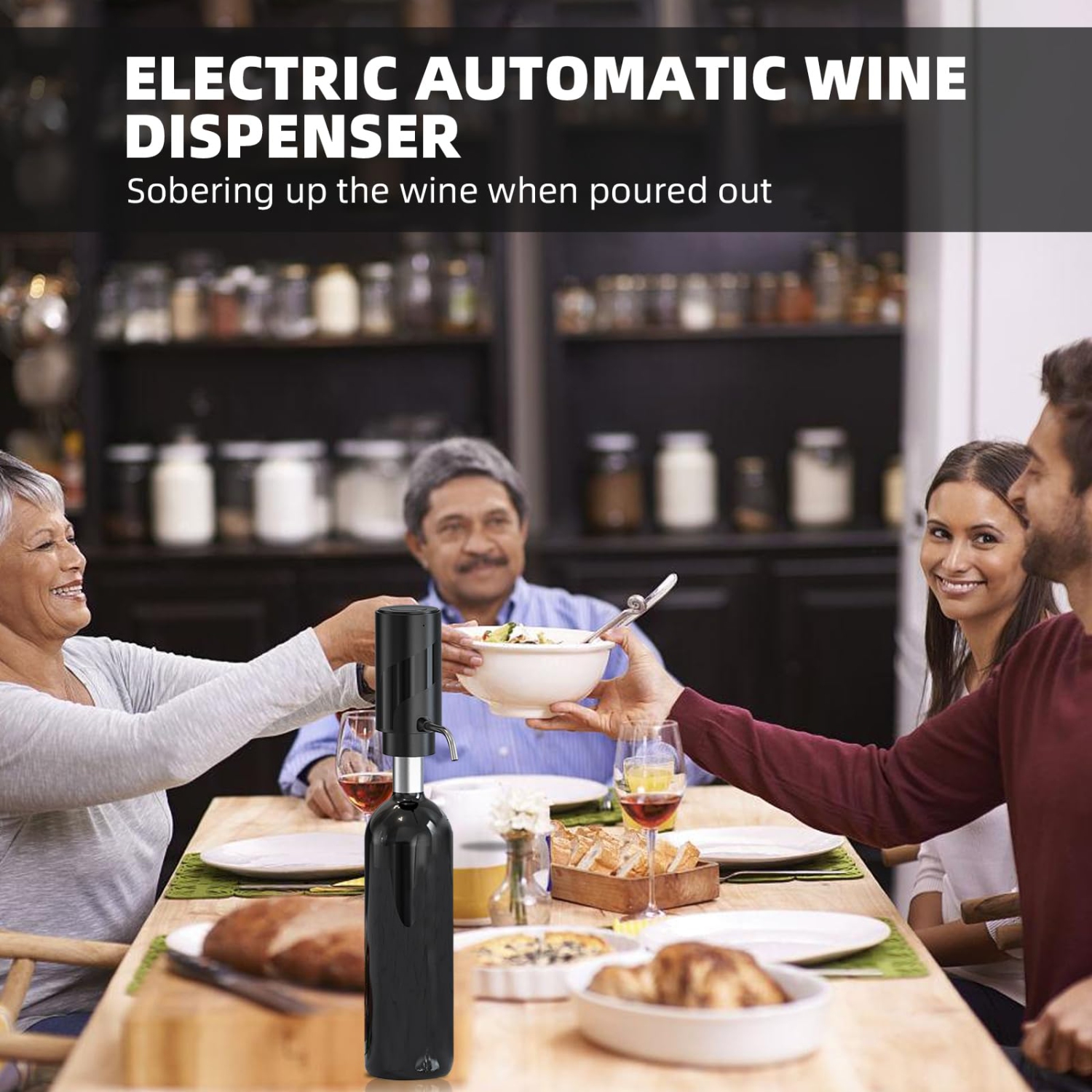 Wine Aerator Electric Wine Decanter Automatic Wine Aerator, One Touch Wine Dispenser Wine pourer