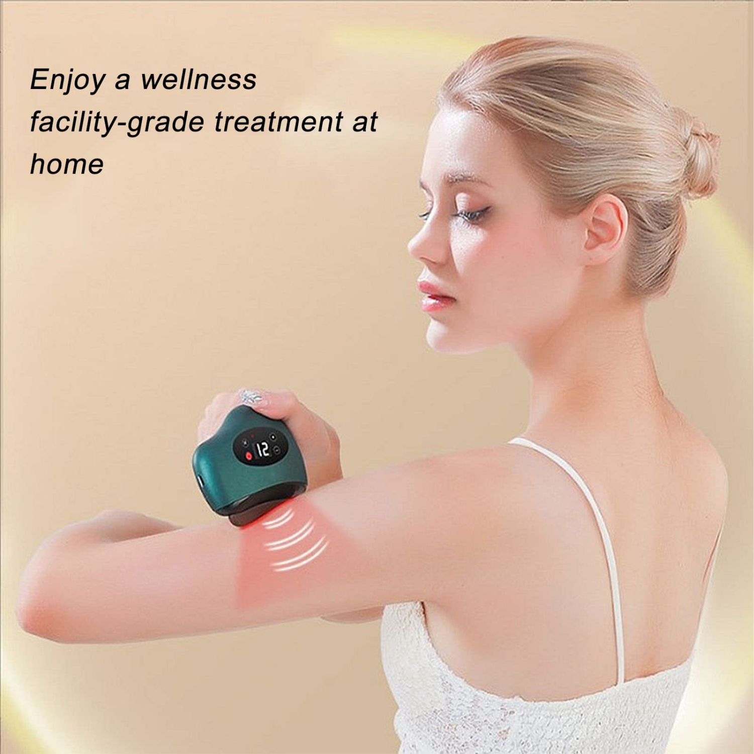 Electric Massage Tool Perfect Arc Constant Temperature 12 Gear Electric Massager Skin Scraping Stone Needle Daily Use