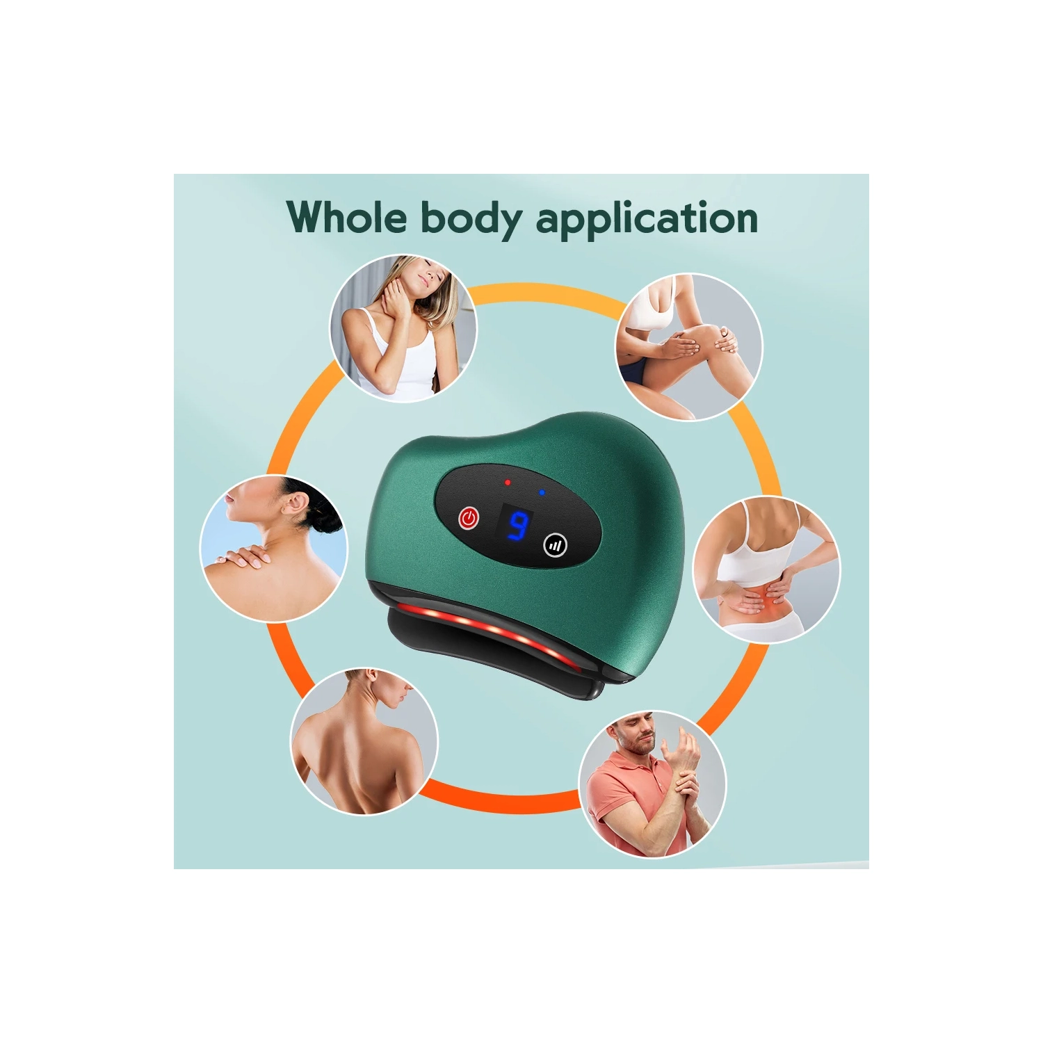 Electric Massage Tool Perfect Arc Constant Temperature 12 Gear Electric Massager Skin Scraping Stone Needle Daily Use