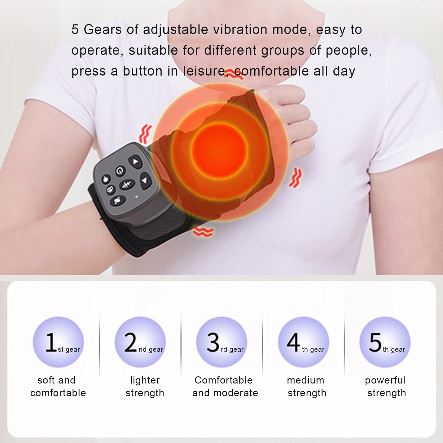 Wrist Massager For Pain Relief Hand and Ankle Massage Electric Hand Fitness Wristband Wrist Support