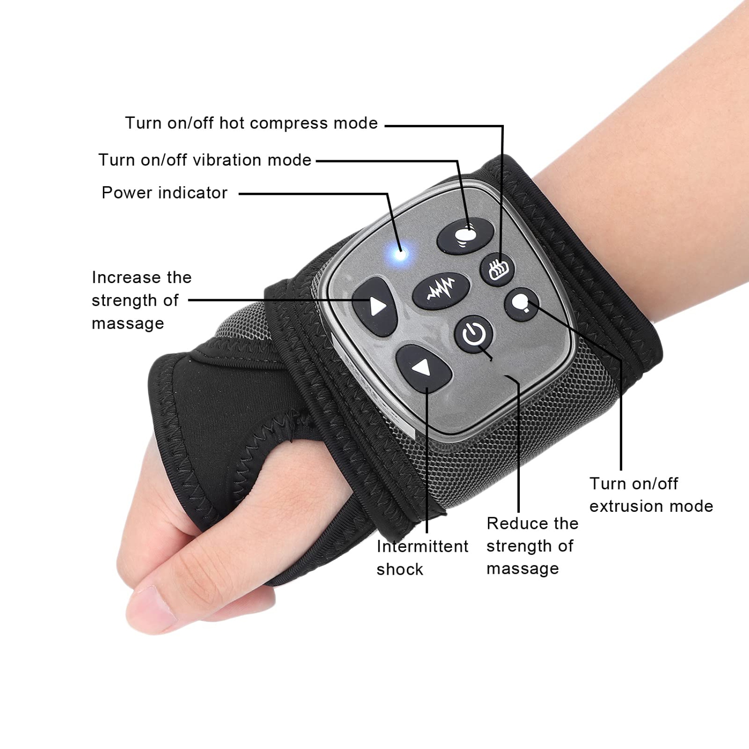 Wrist Massager For Pain Relief Hand and Ankle Massage Electric Hand Fitness Wristband Wrist Support