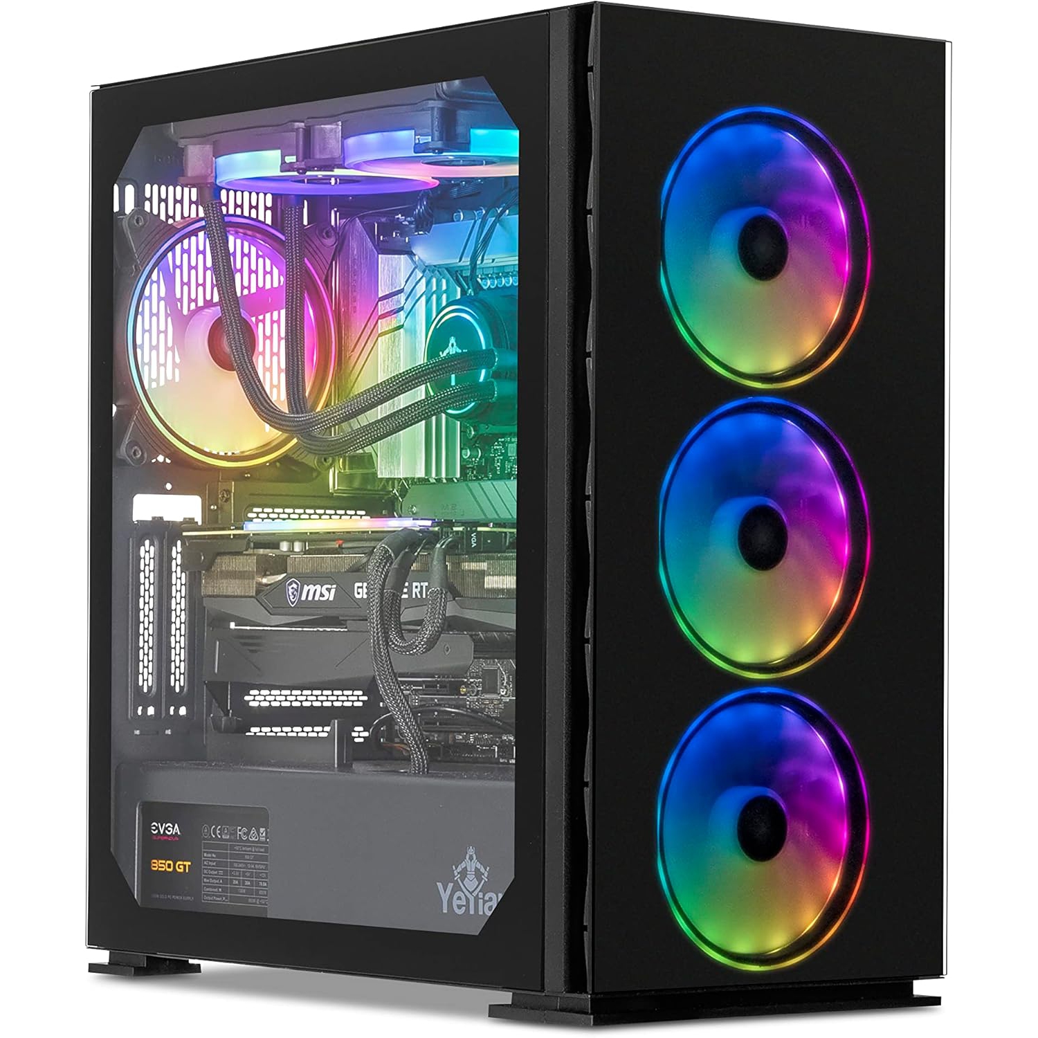 YEYIAN Yari X13 Gaming PC Intel Core i7 13700KF 5.4 GHz, RTX 3070 Ti Desktop Computer, 32GB DDR5 5200Mhz, 1TB SSD + 2TB HDD, 850W Gold PSU, Z790 Chipset VR Ready PC, Win 11 Home