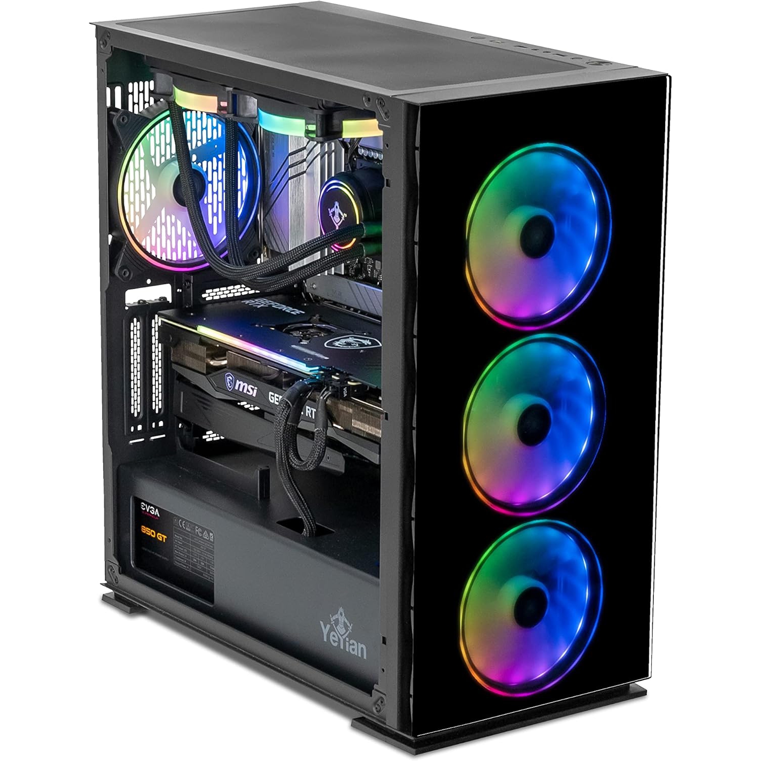 YEYIAN Yari X13 Gaming PC Intel Core i7 13700KF 5.4 GHz, RTX 3070 Ti Desktop Computer, 32GB DDR5 5200Mhz, 1TB SSD + 2TB HDD, 850W Gold PSU, Z790