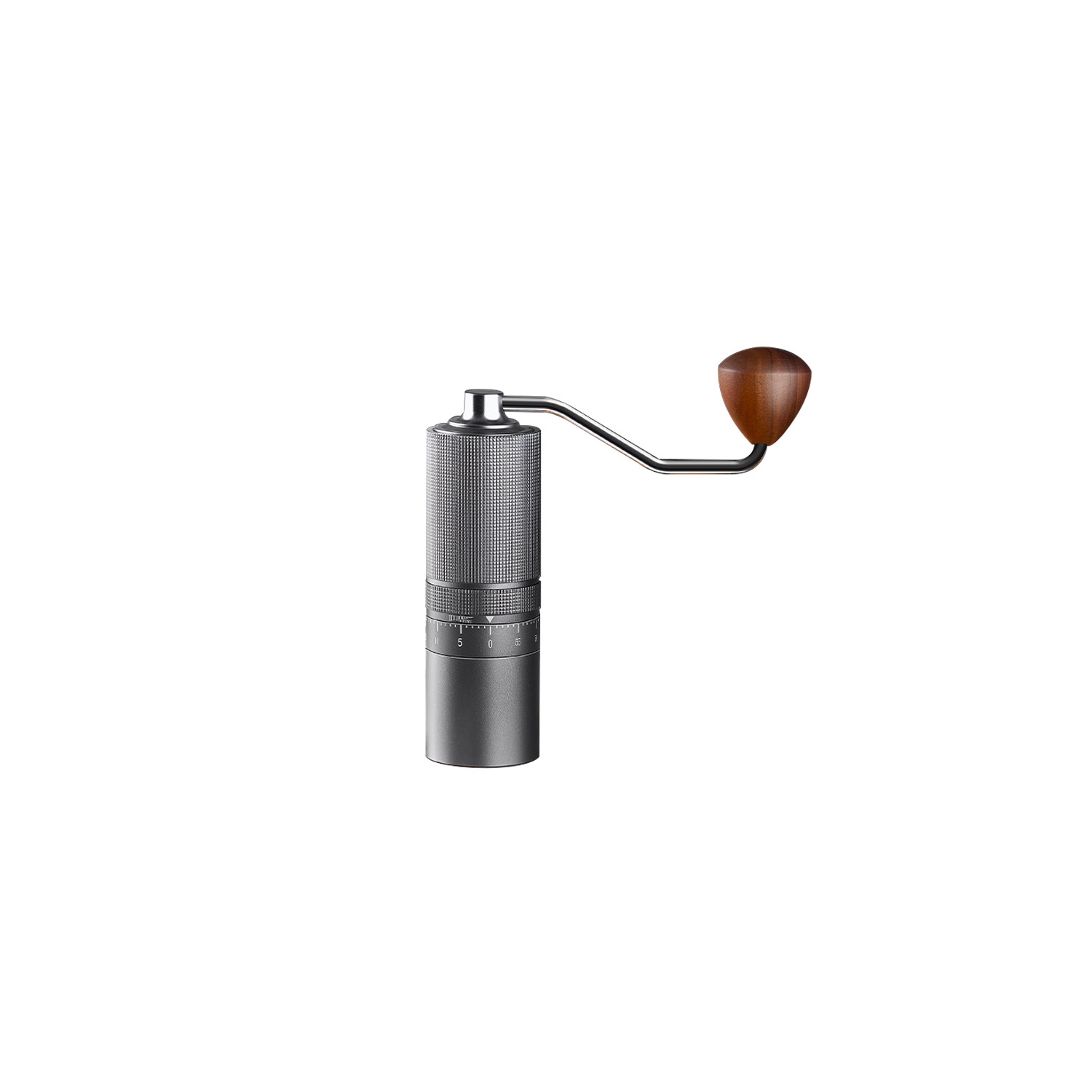 Manual Coffee Grinder, 28g Capacity, CNC Stainless Steel, Conical Burrs, Externally Adjustable Settings, Six Stars