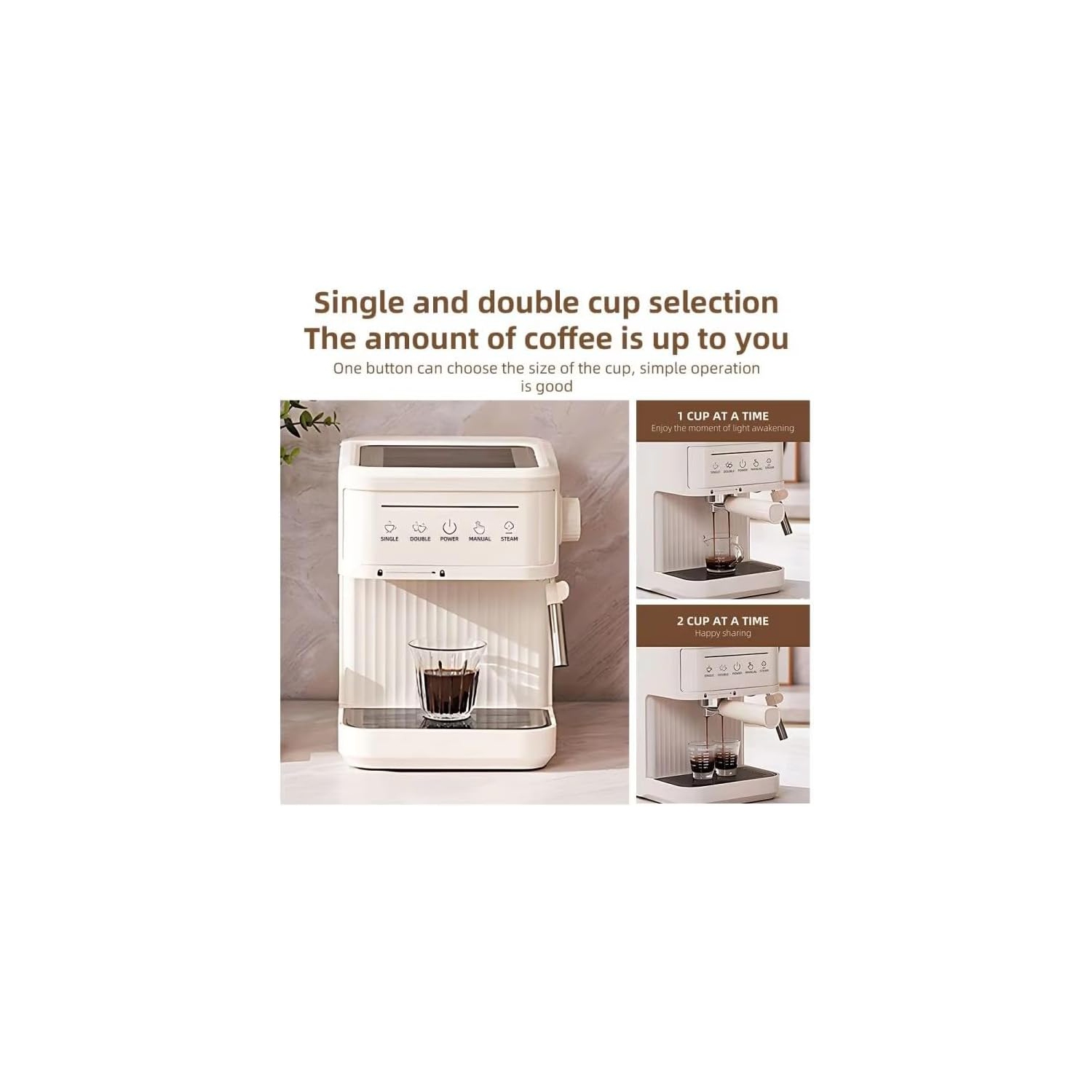 Italian coffee machine household high pressure extraction small office semi-automatic Italian espresso steam milk foam