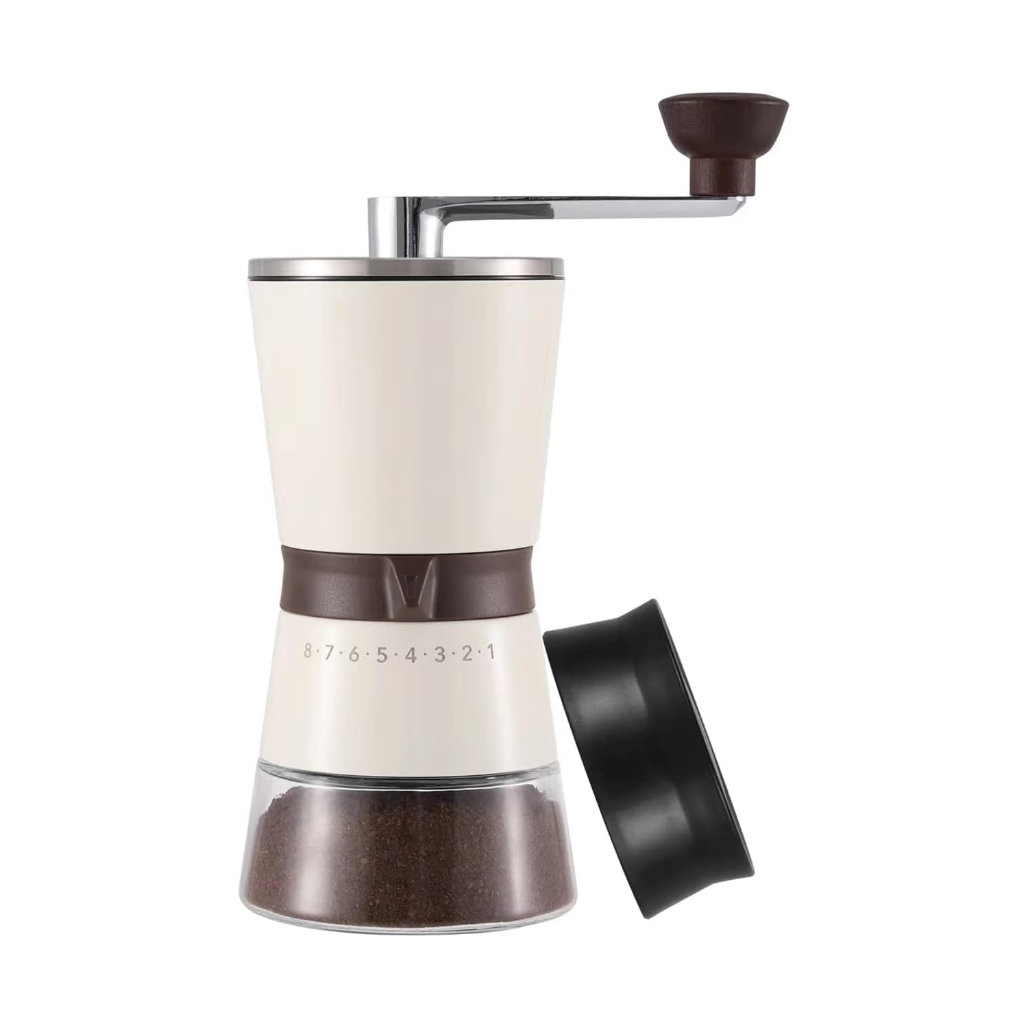 Hand-cranked coffee bean grinder household large-capacity coffee grinder coarse and fine adjustable coffee grinding bottle