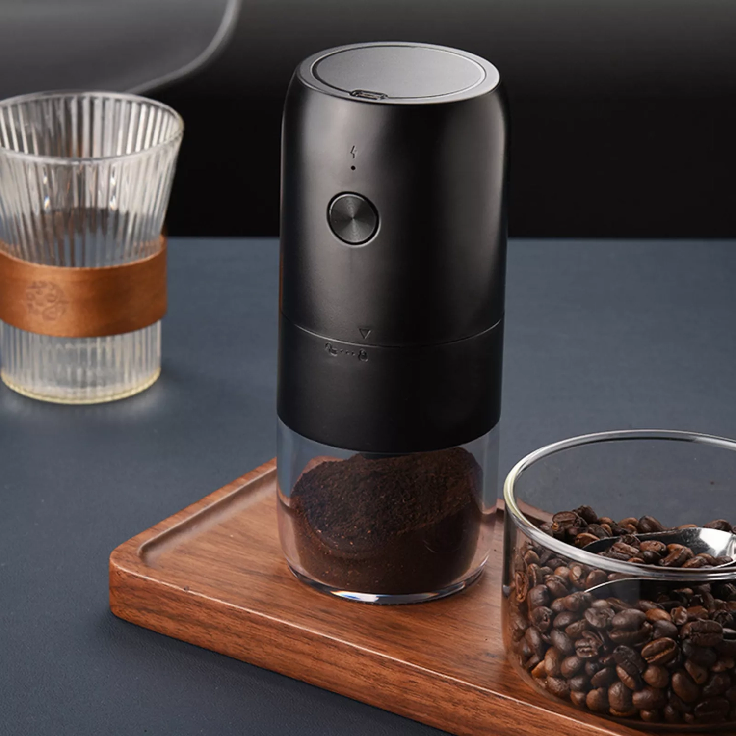 Cordless Coffee Maker Adjustable Grinding Thickness Portable Electric Grinder