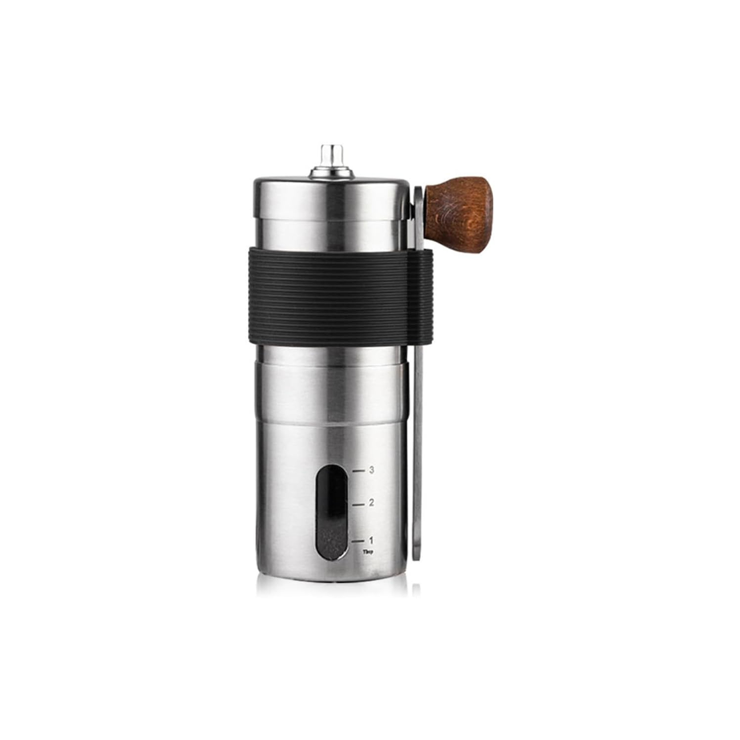 Professional coffee bean grinder, portable home coffee grinder, suitable for camping, travel, outdoor and indoor use, black.