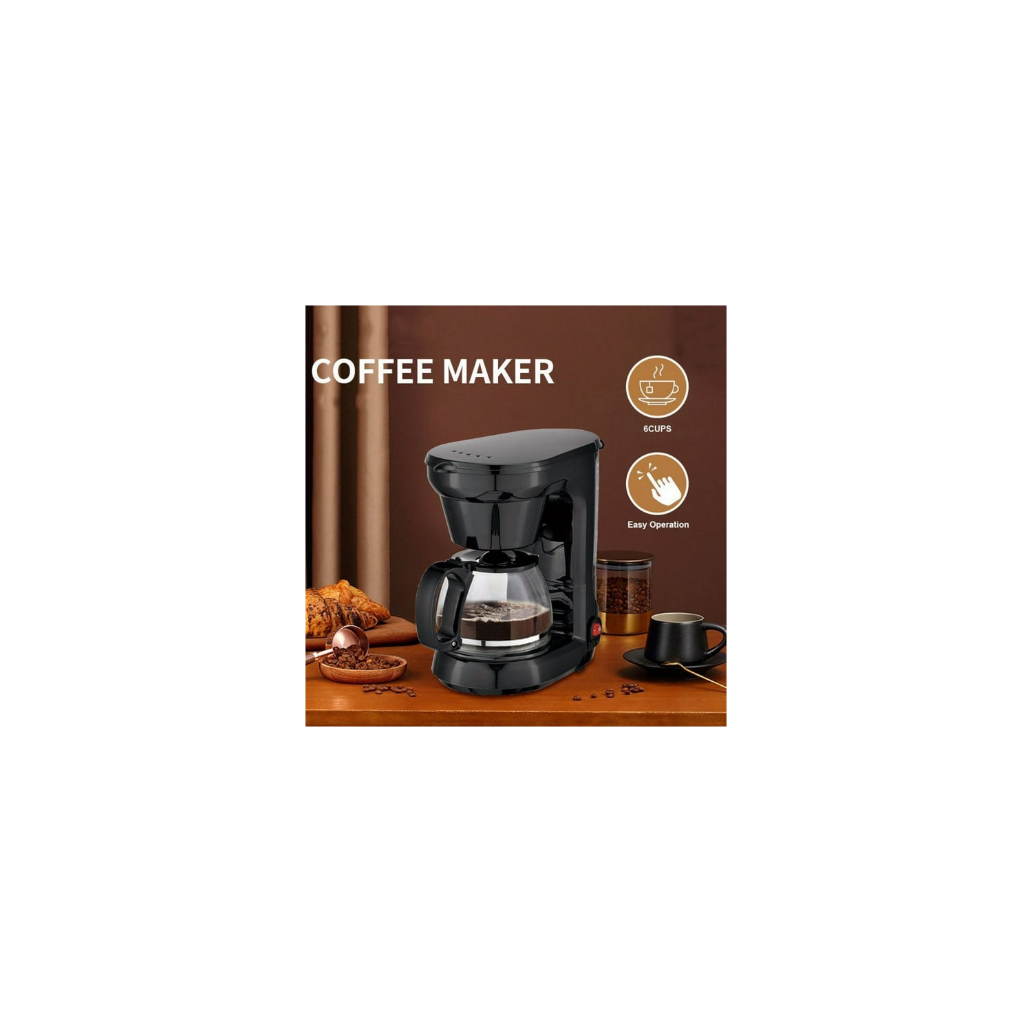 American coffee machine household automatic small drip coffee pot with constant temperature base