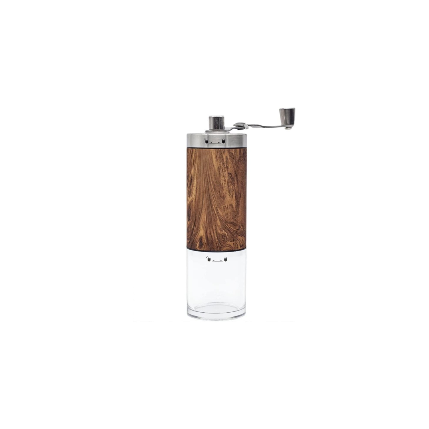 Manual Coffee Grinder Stainless Steel Adjustable Coffee Grinder For Coffee Lovers Travel Spice Grinder Wood Effect