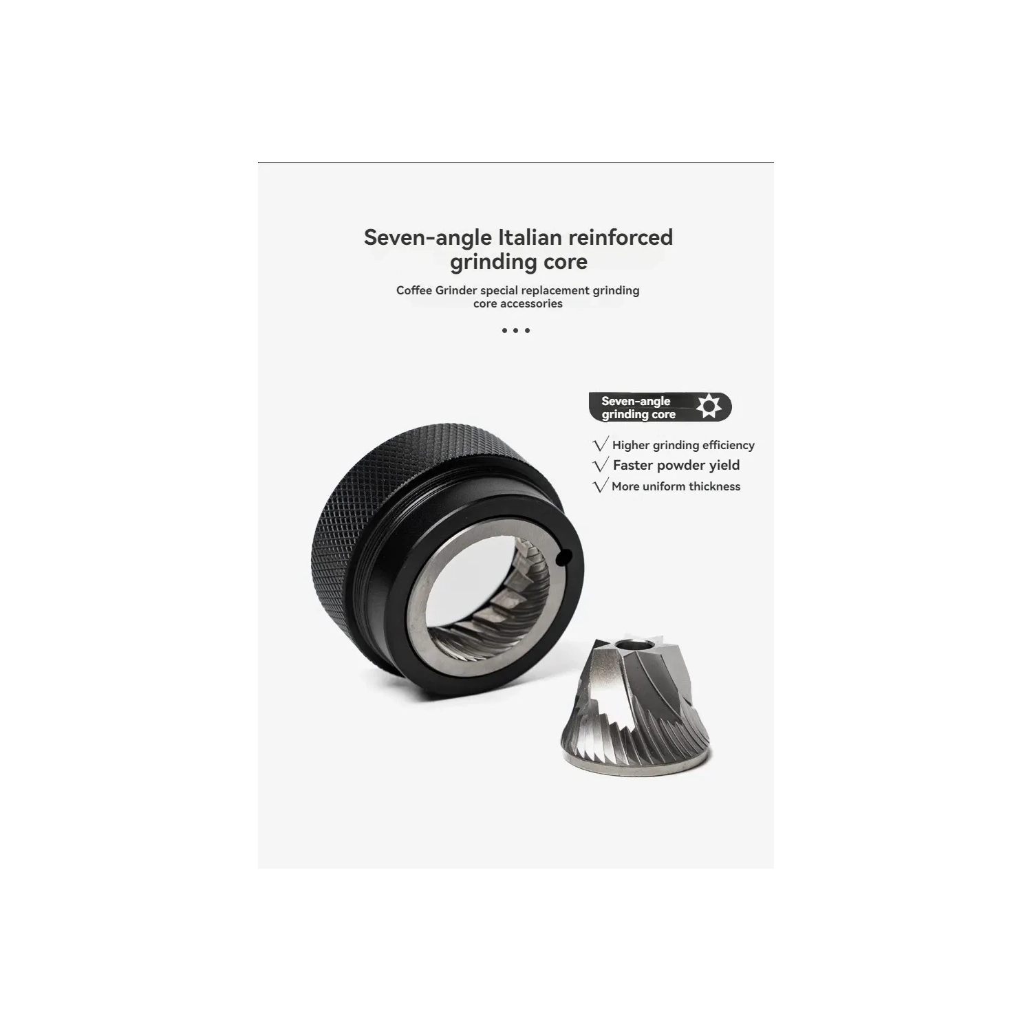 Three-stage hand-cranked coffee bean grinder coffee bean grinder home hand-crushed coffee machine coffee manual grinder seven stars