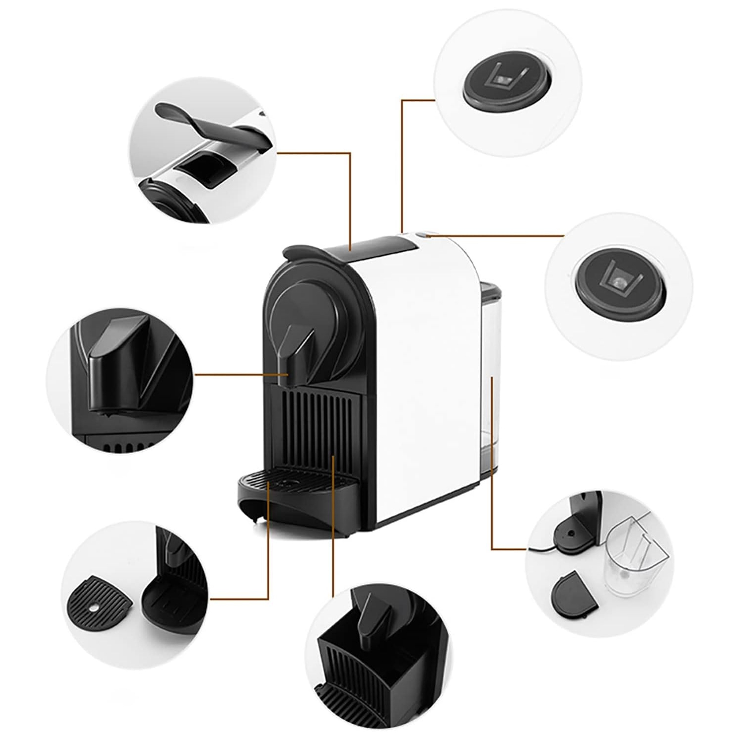 Italian capsule coffee machine home fully automatic all-in-one machine small portable office grinding espresso machine