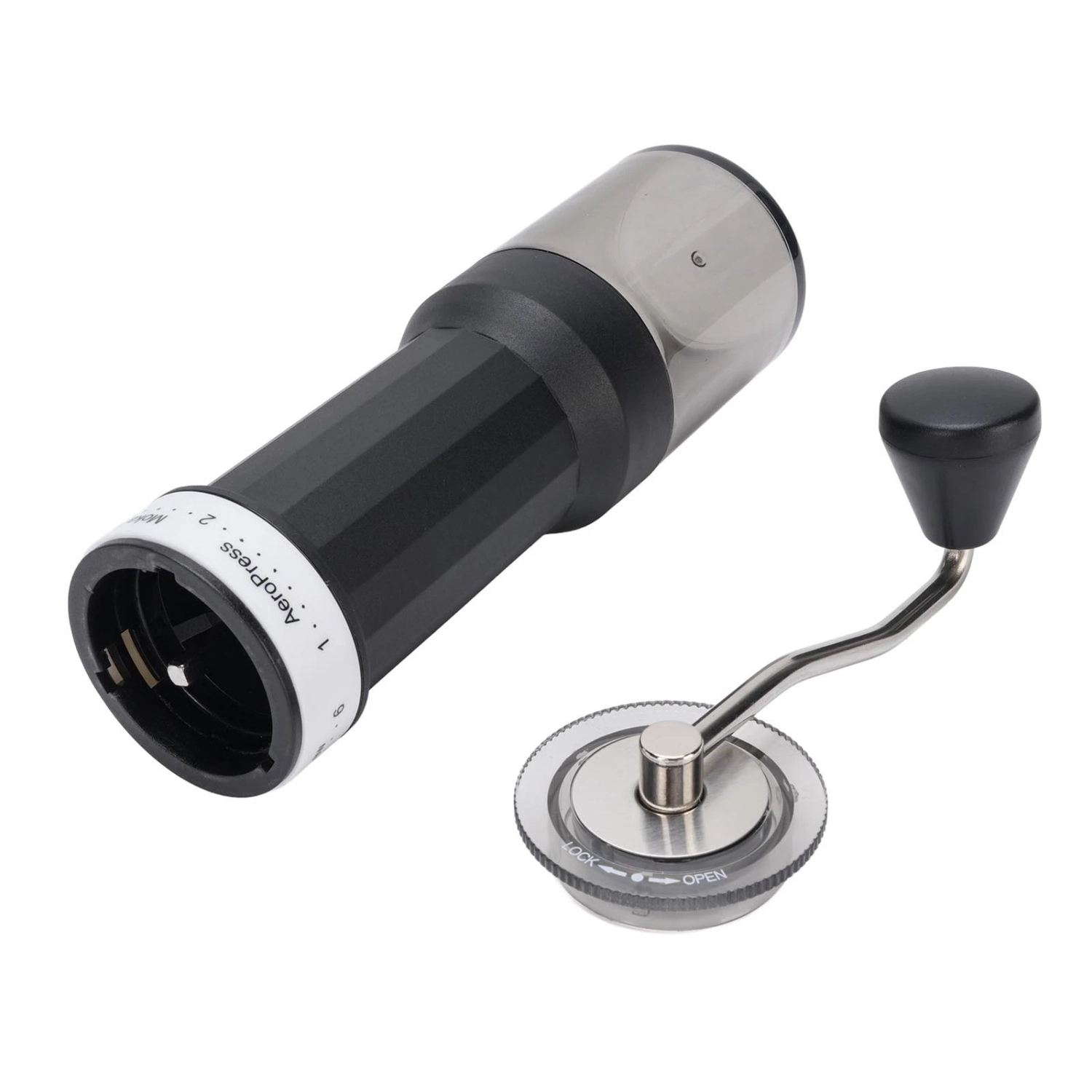 Portable hand-grinded coffee bean grinder High-efficiency portable manual coffee grinder [40 gears external adjustment]