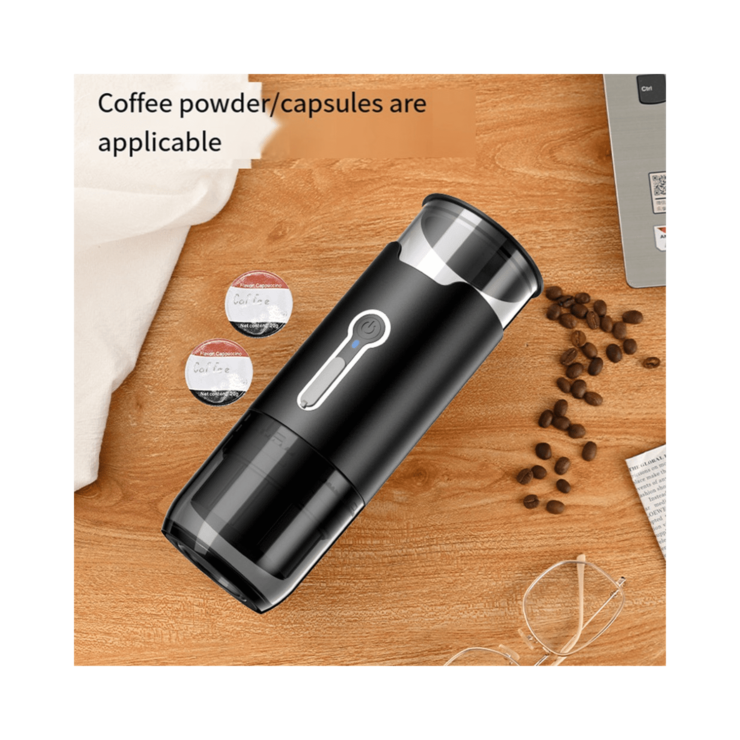 Machine à espresso Machine à café portative, mini machine à espresso électrique, idéale pour les voyages, le camping et la randonnée
