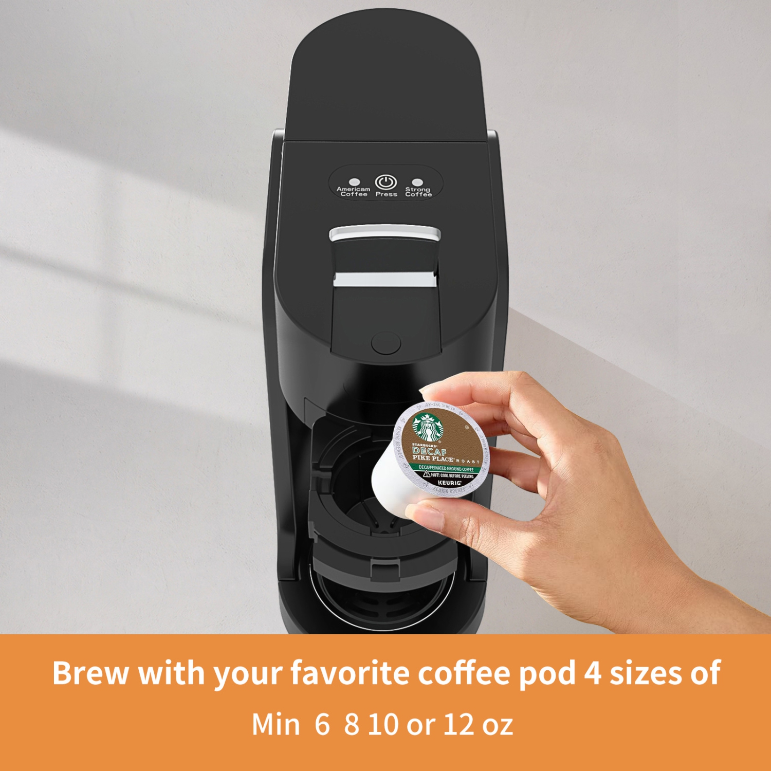 Capsule coffee machine household mini small automatic Italian coffee machine multifunctional - black