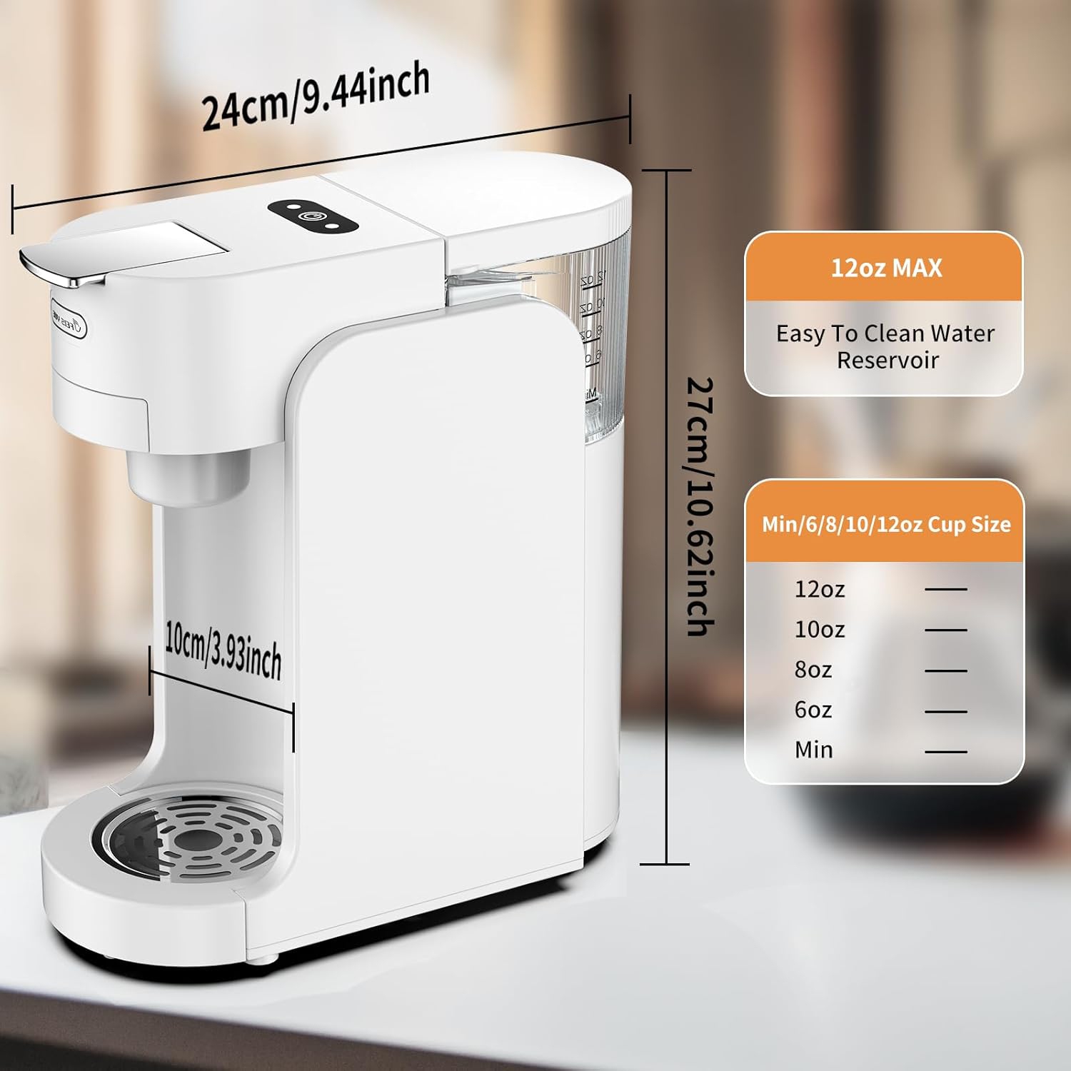 Capsule coffee machine household mini small fully automatic espresso coffee machine multifunctional - white