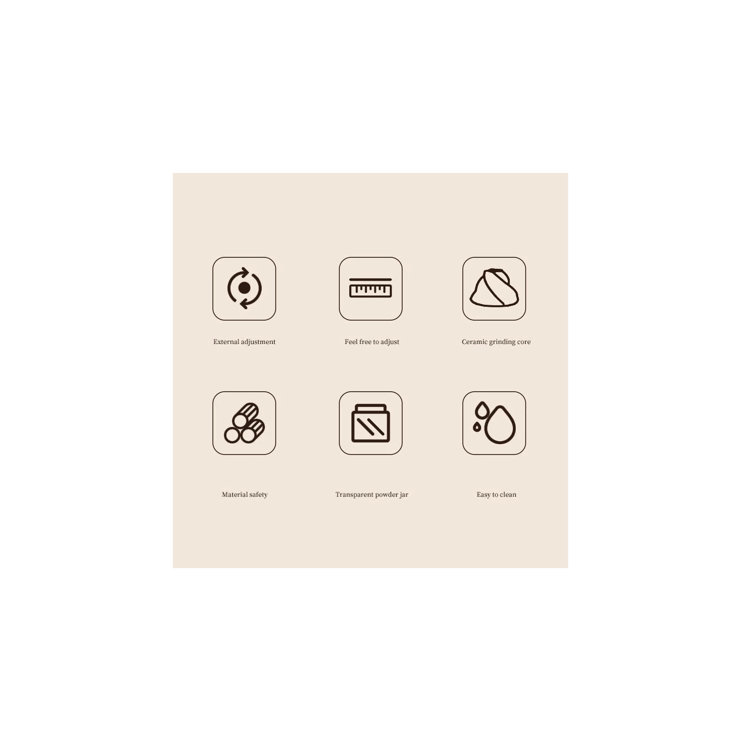 Manual coffee grinder ceramic grinding core professional crank coffee grinder