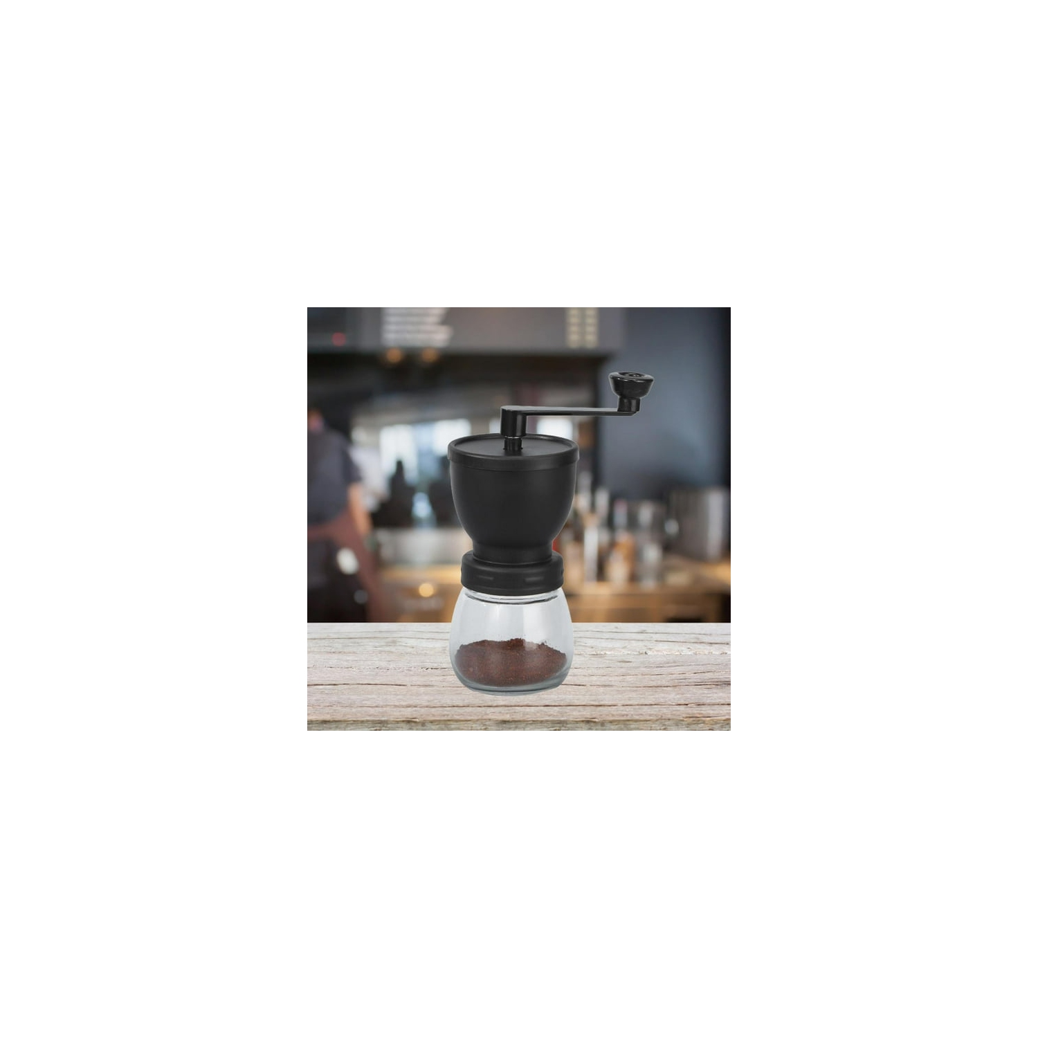 Petit moulin à café manuel Moulin à meules coniques Moulin à café portatif manuel Moulin à café à manivelle adapté au camping Bar de cuisine