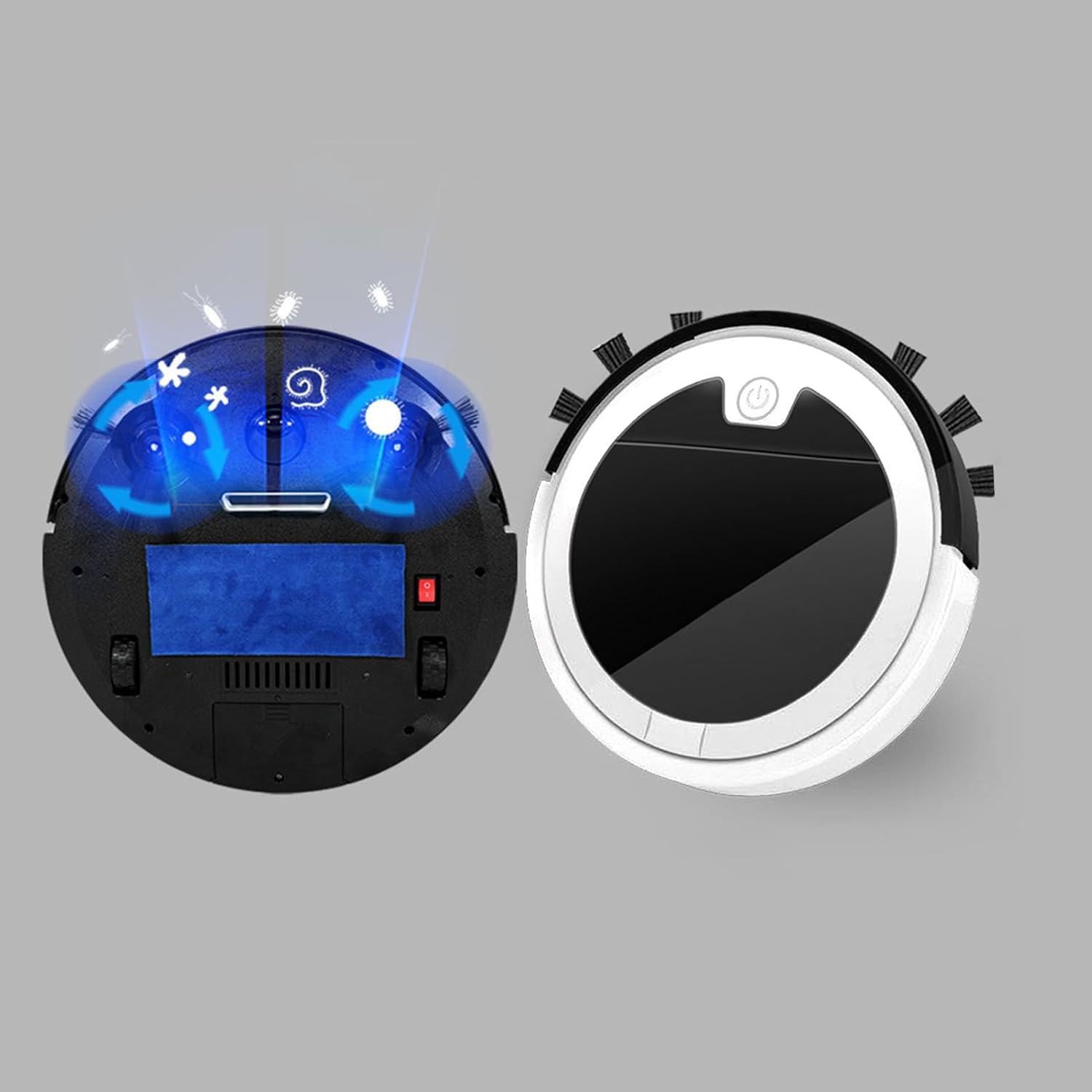 3-in-1 robot vacuum cleaner, intelligent obstacle avoidance, HEPA filter, USB charging, super quiet, strong suction, suitable for household cleaning