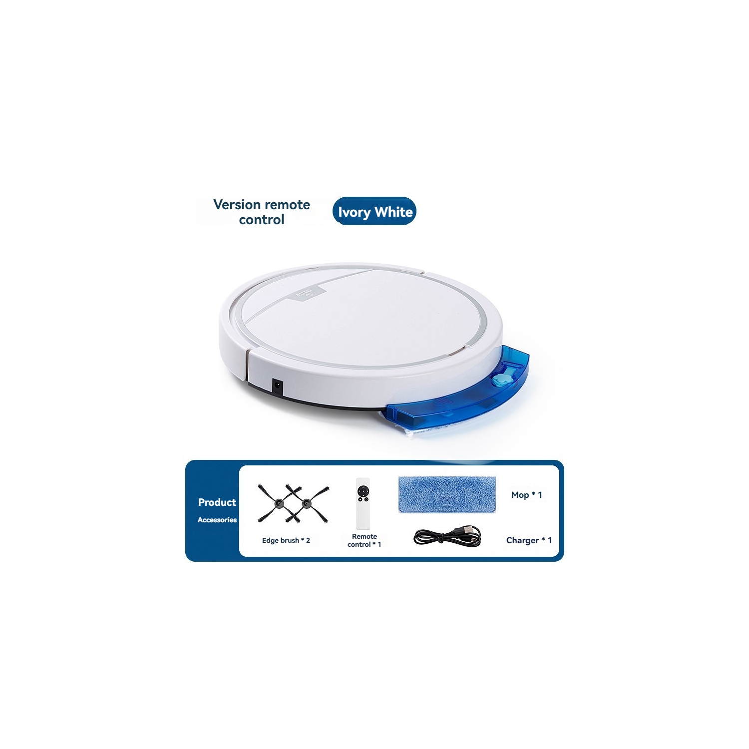 Ultra-Slim Robot Vacuum Cleaner and Mop - 1800Pa Suction Power, Remote Control, Automatic Mopping, Cleans Under Furniture, Accessories Included