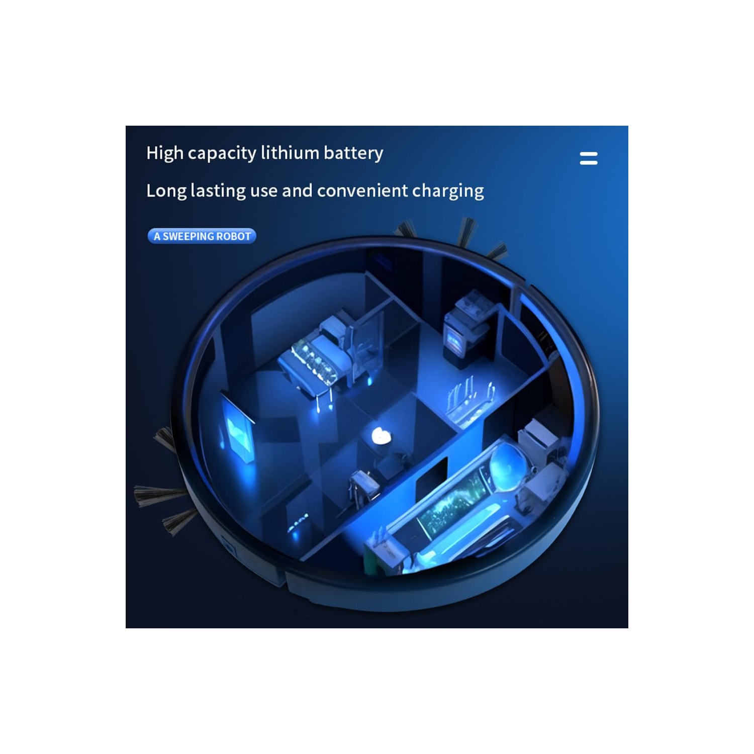 Ultra-Slim Robot Vacuum Cleaner and Mop - 1800Pa Suction Power, Remote Control, Automatic Mopping, Cleans Under Furniture, Accessories Included