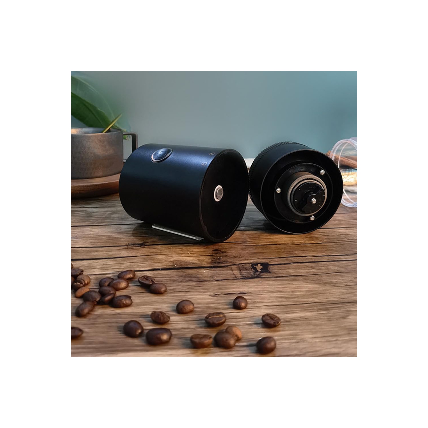 Moulin à café électrique portatif, mini moulin à café rechargeable avec plusieurs réglages de mouture, moulin à café à meule automatique réglable,