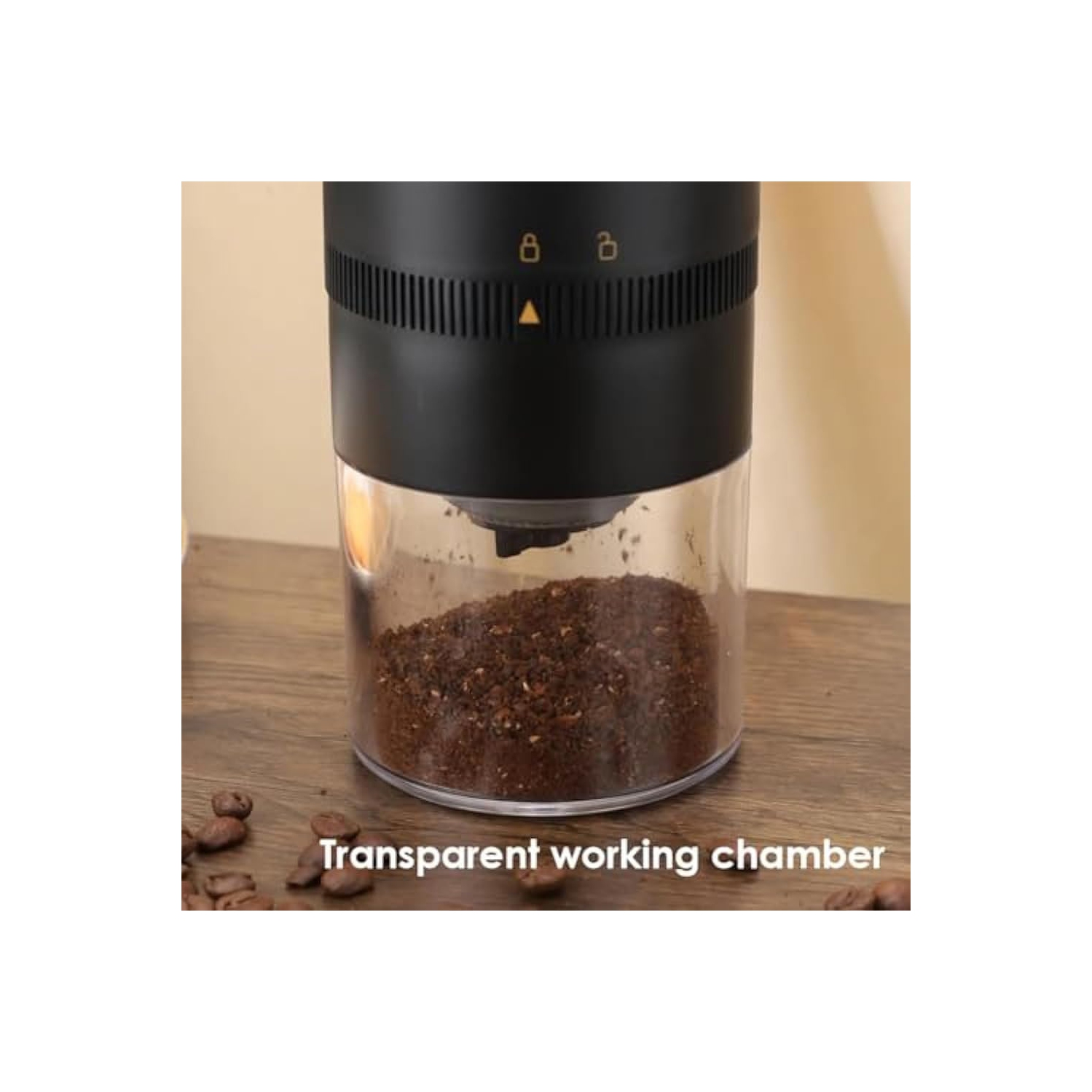 Moulin à café électrique portatif, mini moulin à café rechargeable avec plusieurs réglages de mouture, moulin à café à meule automatique réglable,