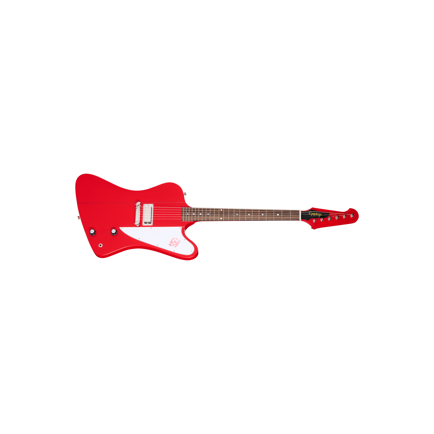Guitare électrique Firebird I Reissue 1963 d'Epiphone avec étui rigide - Rouge cardinal