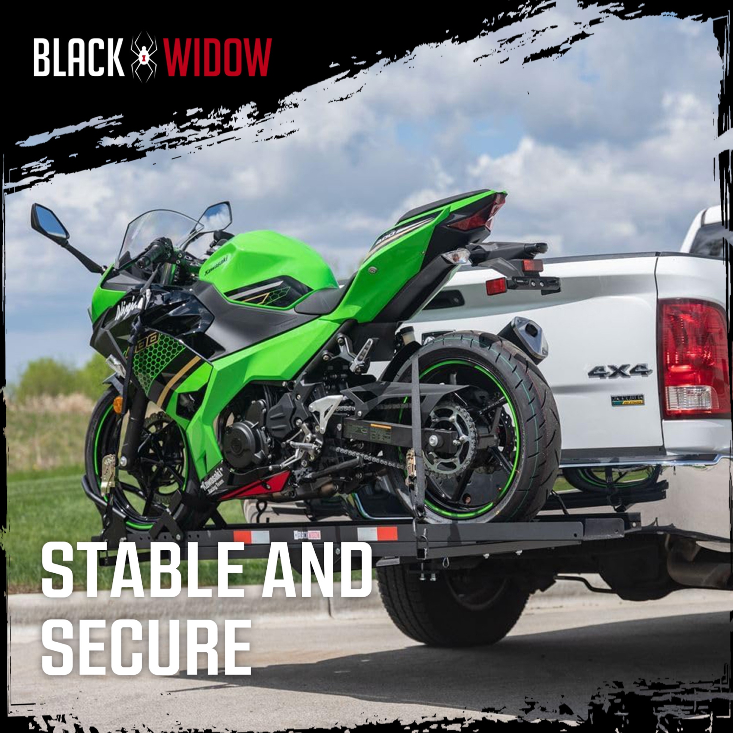 Porte-vélo Black Widow avec rampe pour attelage de 2 po, capacité de 600 lb