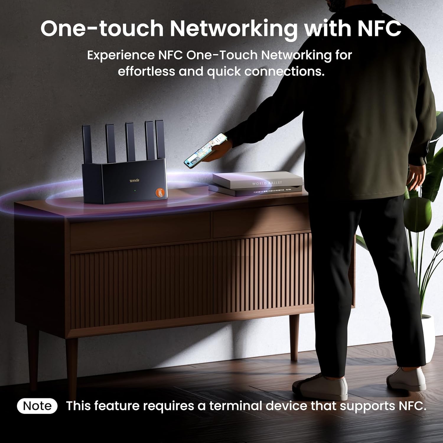 Tenda BE3600 Wi-Fi 7 Router - Dual Band Gigabit Router, 3x1G Ports, VPN, MLO, Parental Control, Access Point Mode, Vertical Wi-Fi