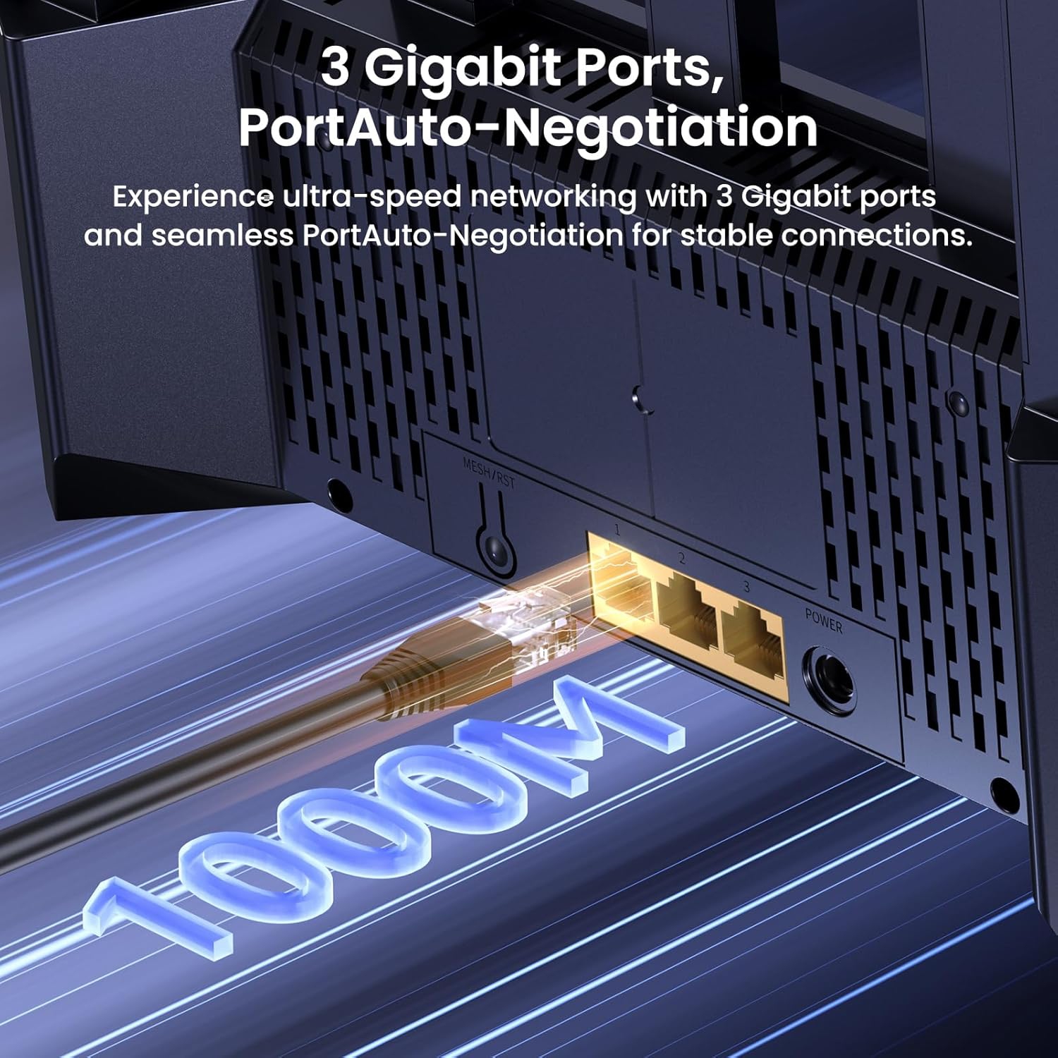 Tenda BE3600 Wi-Fi 7 Router - Dual Band Gigabit Router, 3x1G Ports, VPN, MLO, Parental Control, Access Point Mode, Vertical Wi-Fi