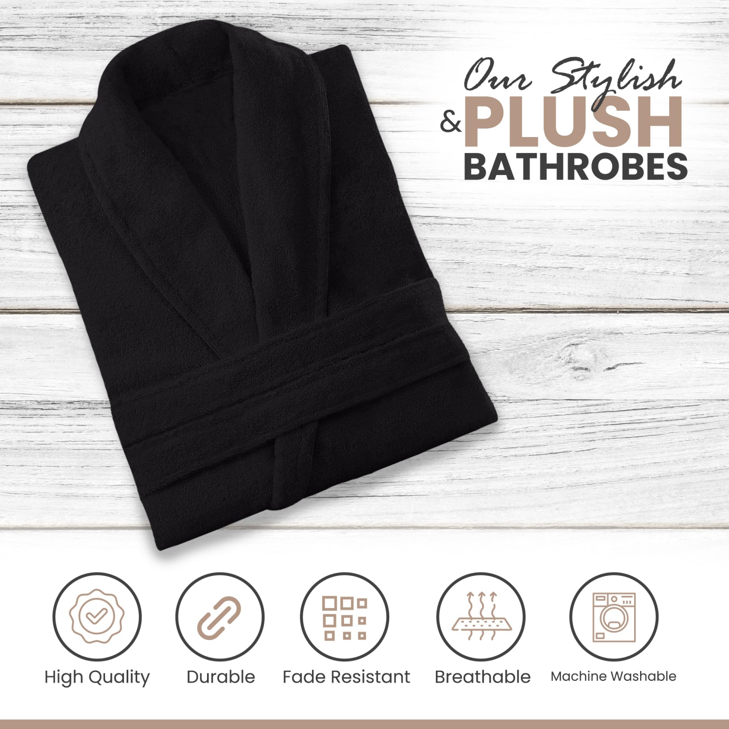 Canadian Linen – Peignoir en coton éponge à col châle pour femmes, vêtements de nuit doux et absorbants, nuit, bain de douche spa piscine