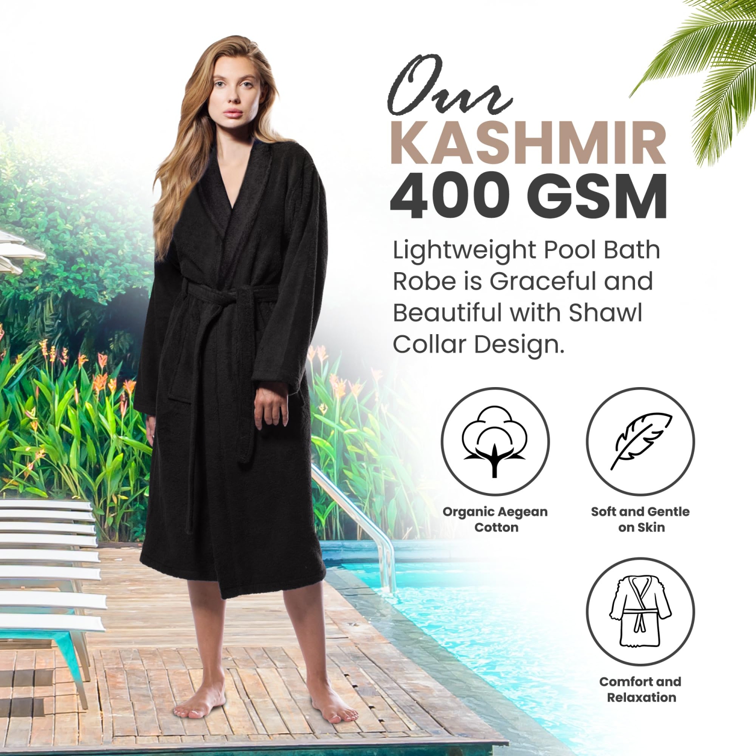 Canadian Linen Women Shawl Collar Terry Cotton Bathrobe, Soft Absorbent Loungewear Sleepwear Nightgown, Shower bath Spa Pool