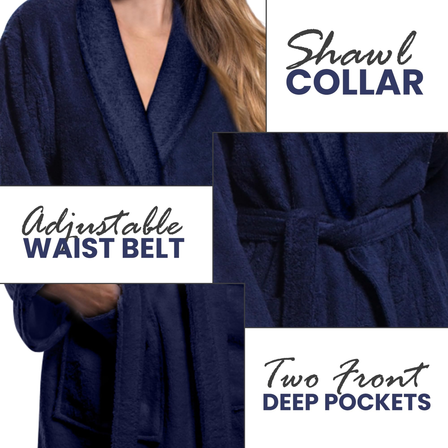 Terry Cloth Bathrobes for Women 100% Cotton Robes Soft Women Bathrobe Towel Spa Robe adult Hotel Robe Warm Bathrobe