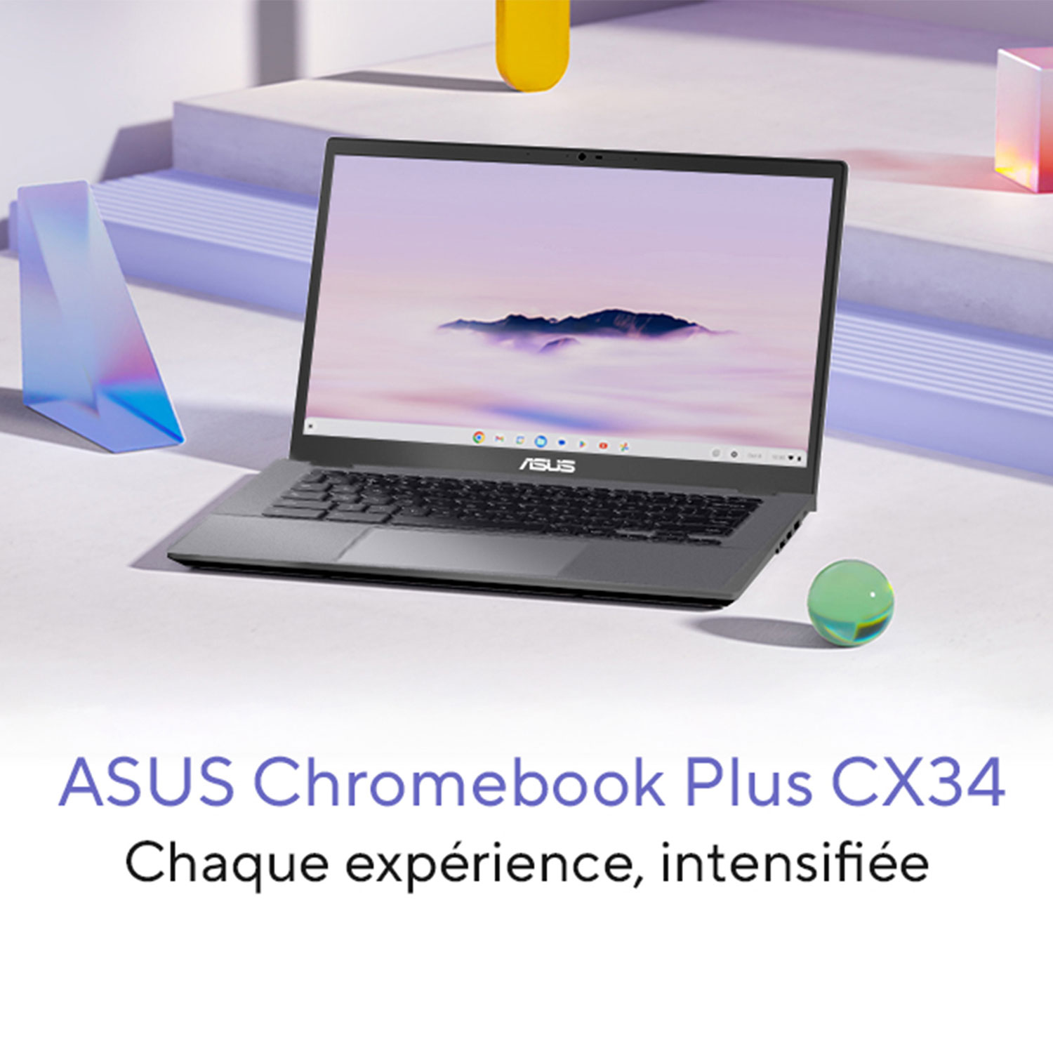 Chromebook Plus à écran tactile de 14 po CX34 d'ASUS avec 12 mois de forfait Google AI Pro