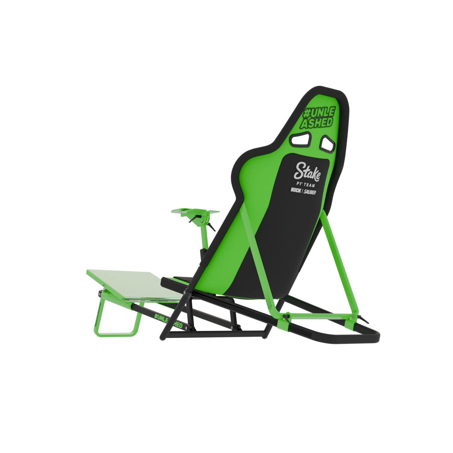 GTR Simulator GTA Compact V2 – Stake F1 Team Kick Sauber Edition – Foldable Dual-Position Simulator Compatible with MOZA & Fanatec