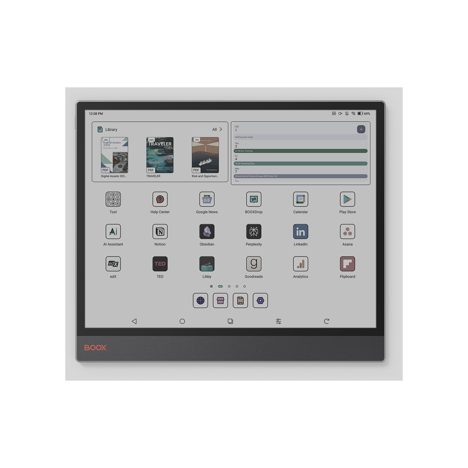 BOOX Tab X C: 13.3-inch Colour E-Ink Tablet | 6G 128G | Dual-tone Front Light | Note-Taking( support BOOX InkSpire Stylus)