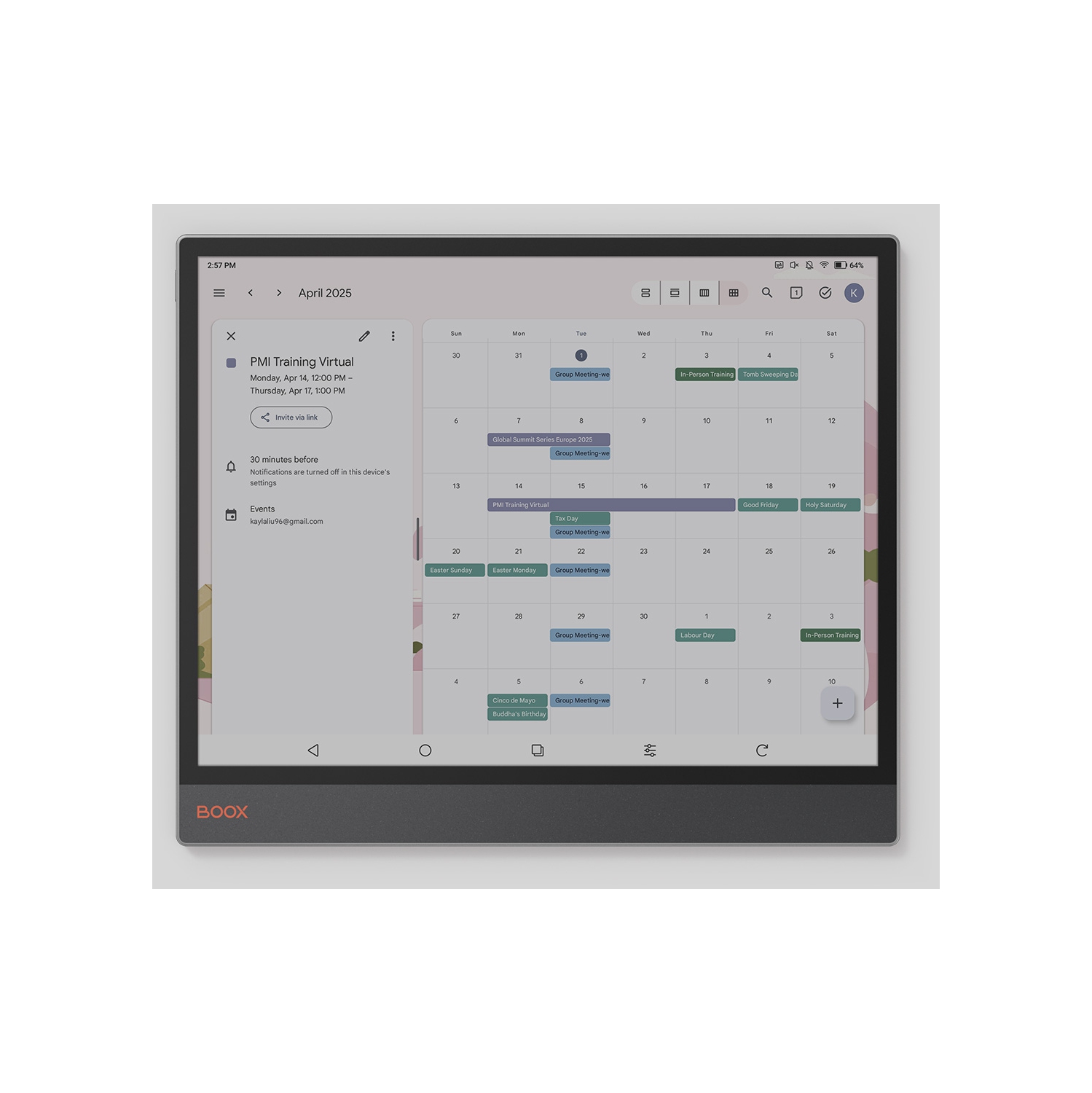BOOX Tab X C: 13.3-inch Colour E-Ink Tablet | 6G 128G | Dual-tone Front Light | Note-Taking( support BOOX InkSpire Stylus)