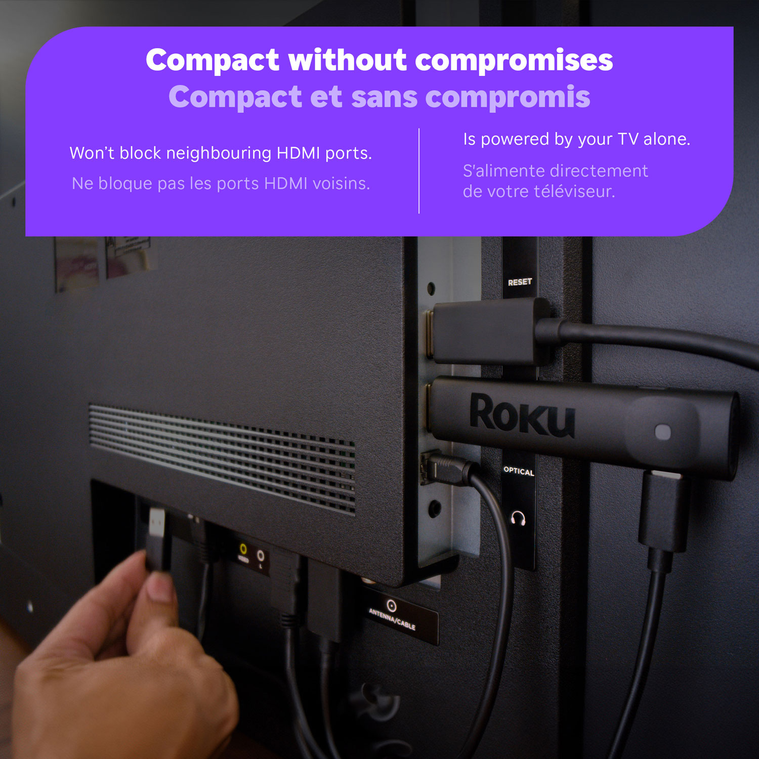 Lecteur multimédia de diffusion en continu Streaming Stick Plus 4K de Roku avec télécommande