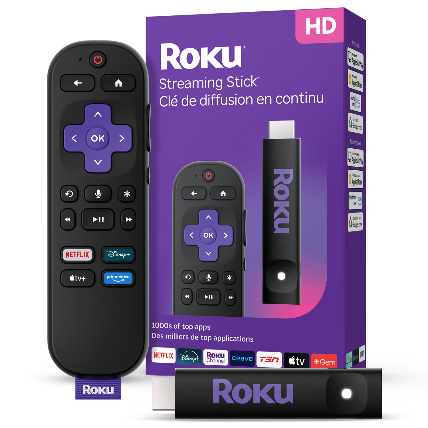 Roku Streaming Stick HD Media Streamer with Remote