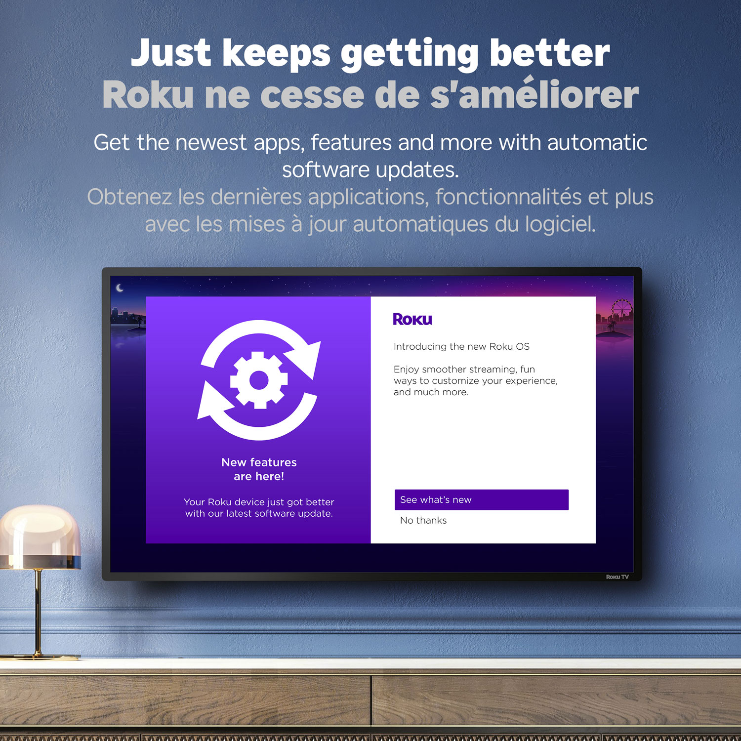 Lecteur multimédia de diffusion en continu Streaming Stick 2025 HD de Roku avec télécommande vocale