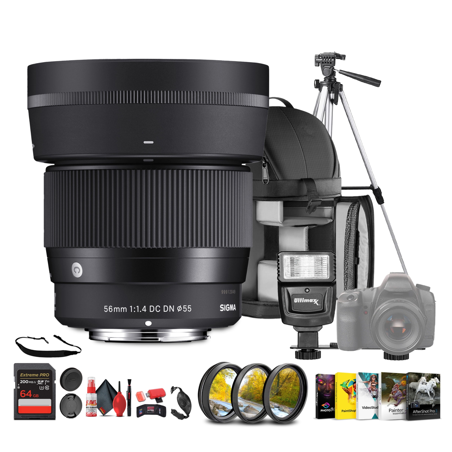 Ensemble Sony E temporaire SIGMA 56 1,4 DC DN