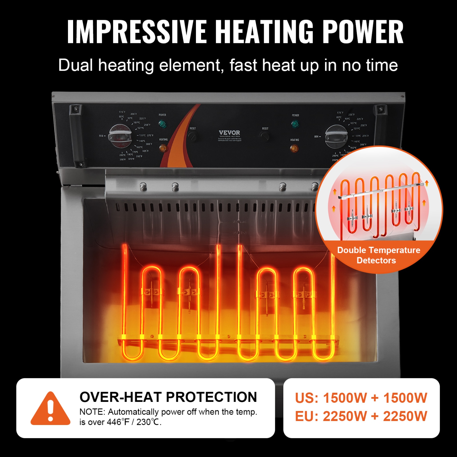 VEVOR 3000W Commercial Deep Fryer, Electric Turkey Fryer with Basket, Large Capacity 30.6Qt / 29L Countertop Single Oil Fryer, Stainless Steel, Temp