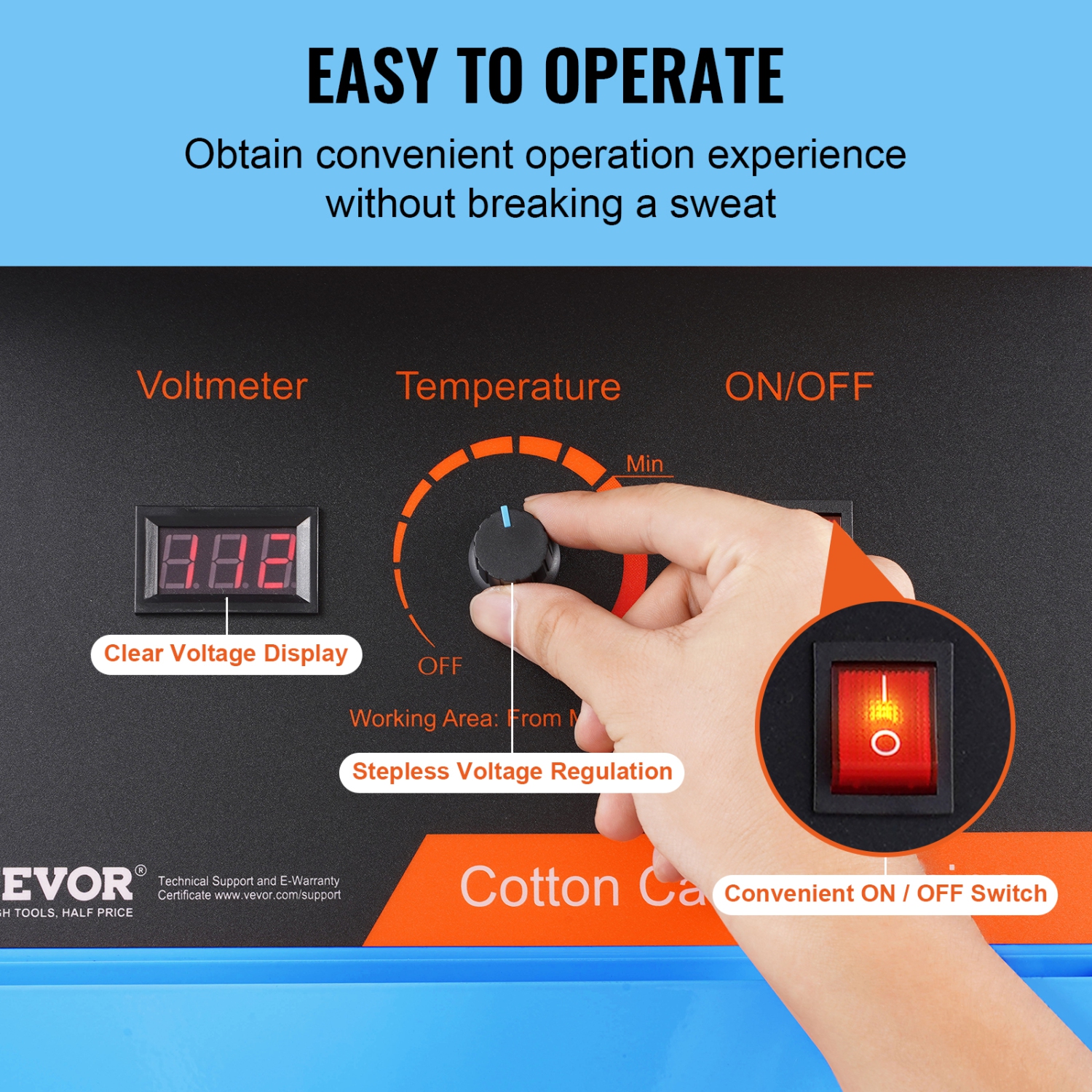 VEVOR 1000W Electric Cotton Candy Machine, Candy Floss Maker, Commercial Cotton Candy Machine with Stainless Steel Bowl, and Sugar Scoop, Perfect for