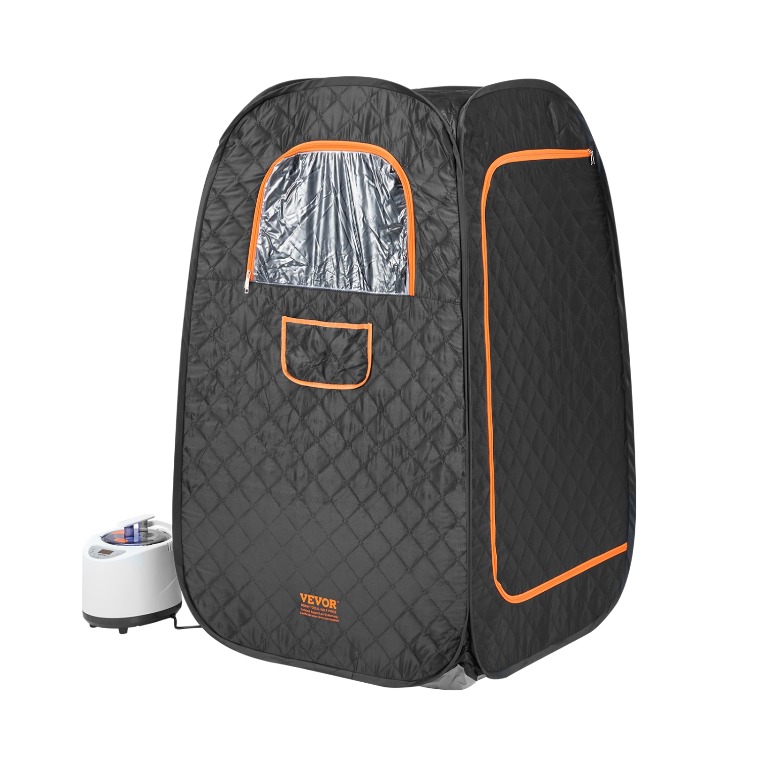 VEVOR Compact Portable Steam Sauna Tent, 1200 Watt Sauna Blanket with Chair & Storage Bag, Home Therapeutic Sauna Tent , Time & Temperature Remote