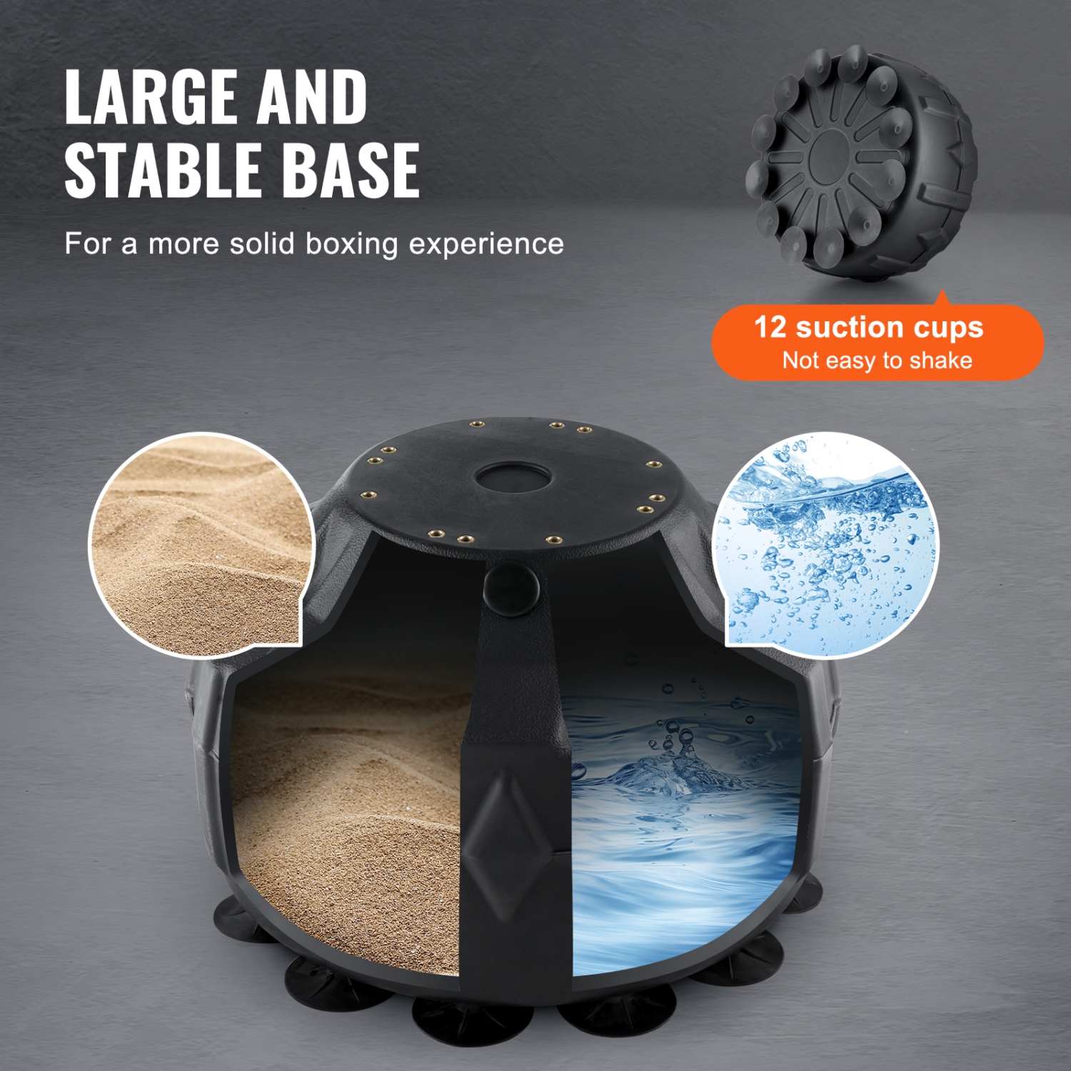 VEVOR Boxing Speed Trainer, Punching Bag with Stand, Reflex Boxing Bag for Teens & Adults, Height Adjustable Free Standing Strike Bag Set with