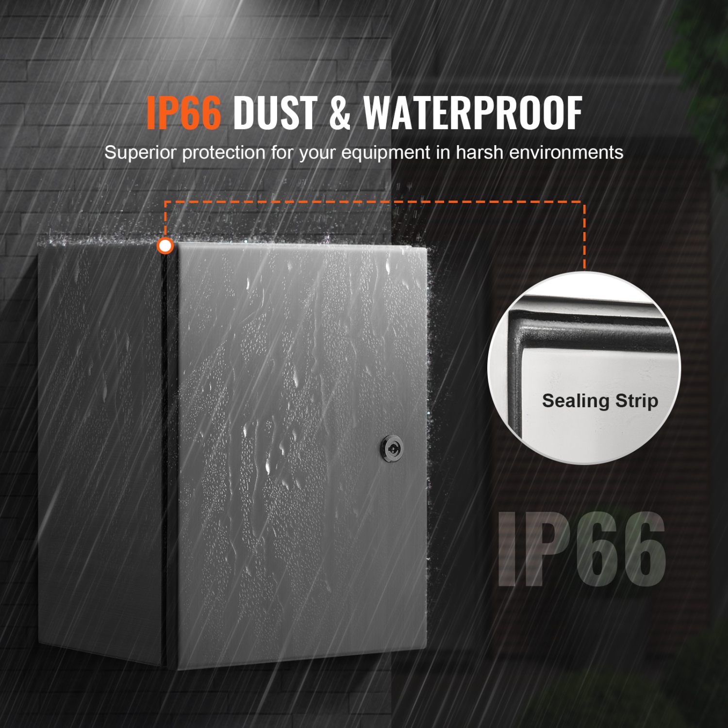 Boîtier électrique VEVOR en acier de 20 x 16 x 8&nbsp;po, boîtier électrique en acier inoxydable 304, boîtier mural pour équipement électronique