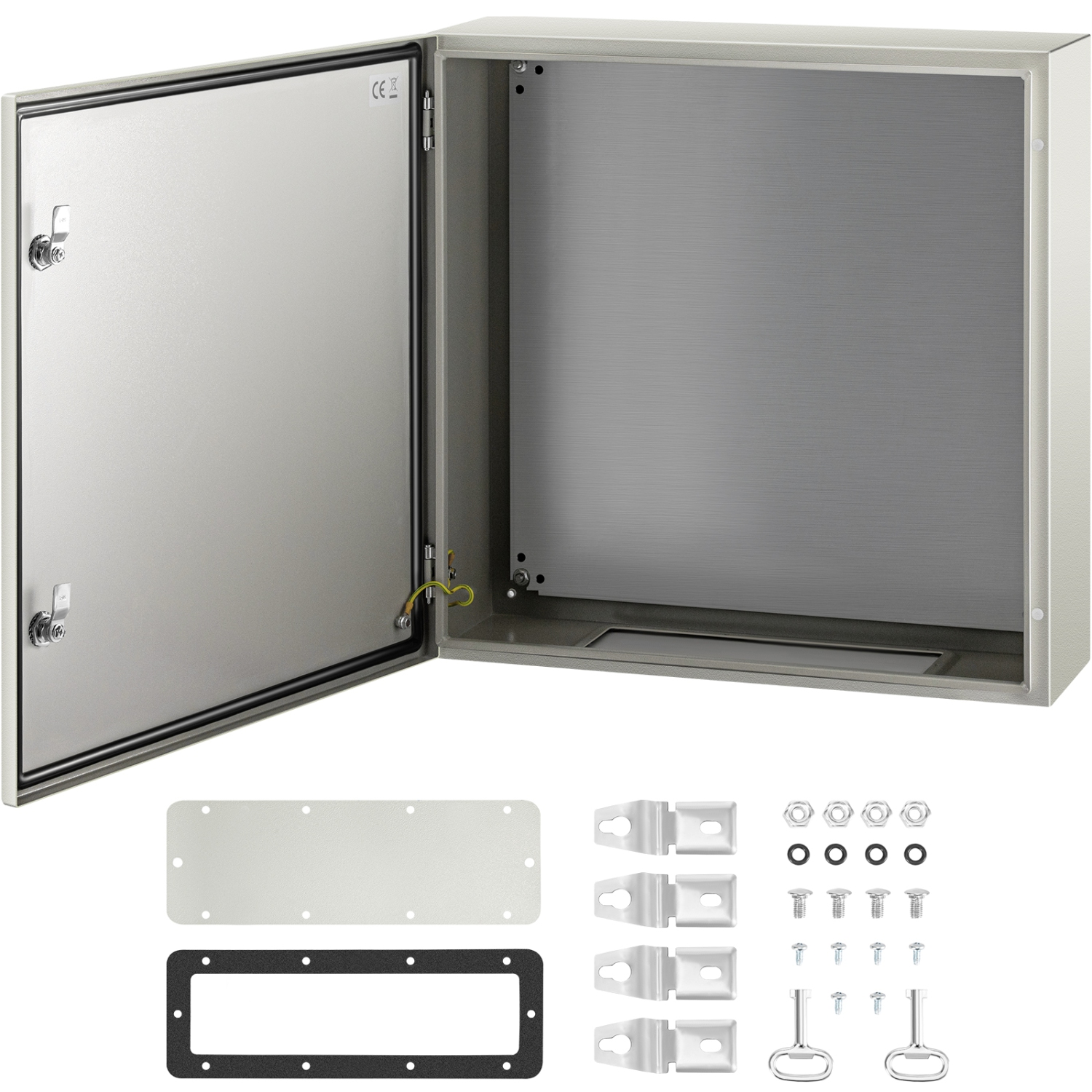 VEVOR 24x24x8'' NEMA Steel Case, NEMA 4X Metal Electric Enclosure, IP66 Water & Dust Resistant, Suitable for Both Outdoor & Indoor Use, Includes