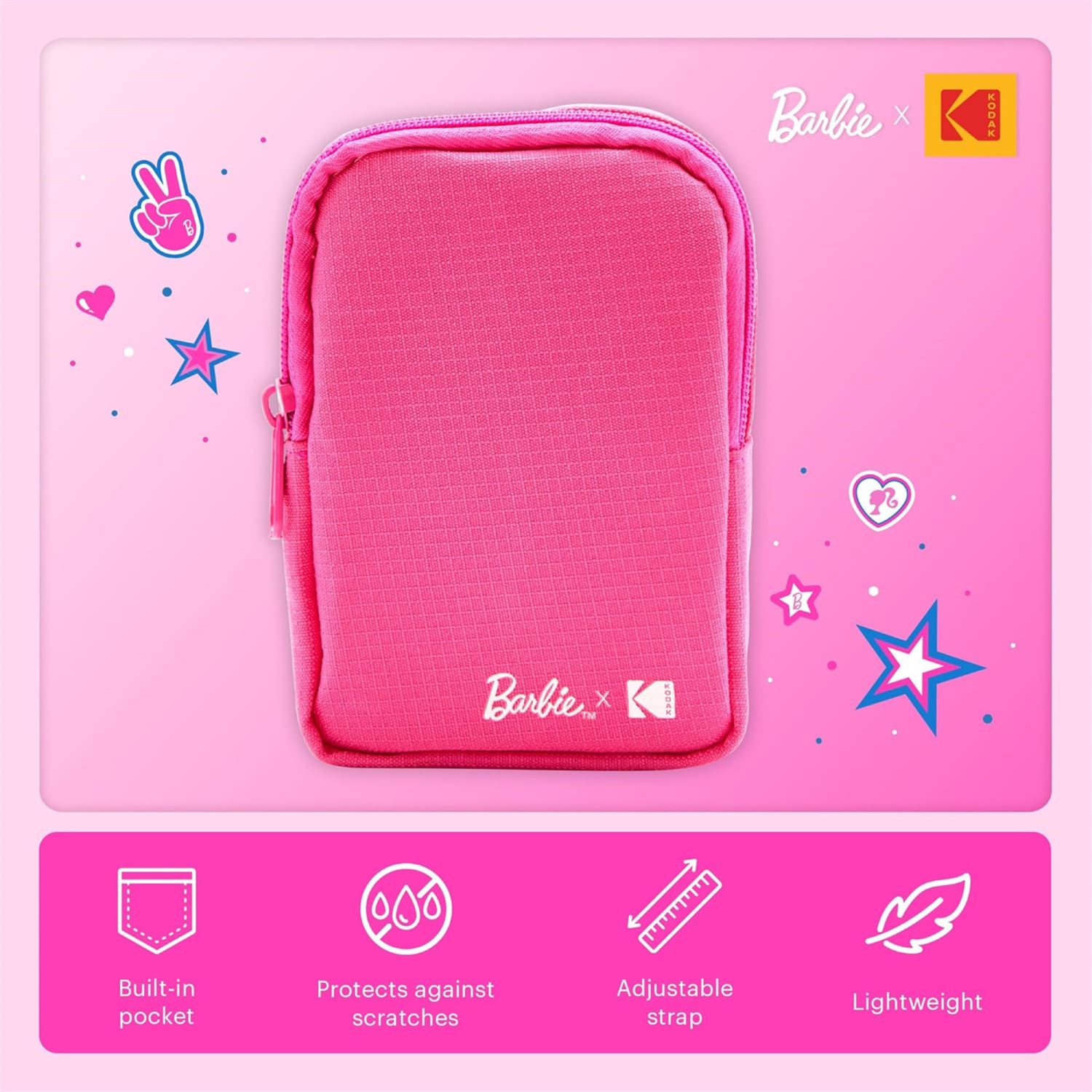 Kodak x Barbie Printomatic Instant Print Camera + Case, Photo Album, Zink Paper & More -Bundle